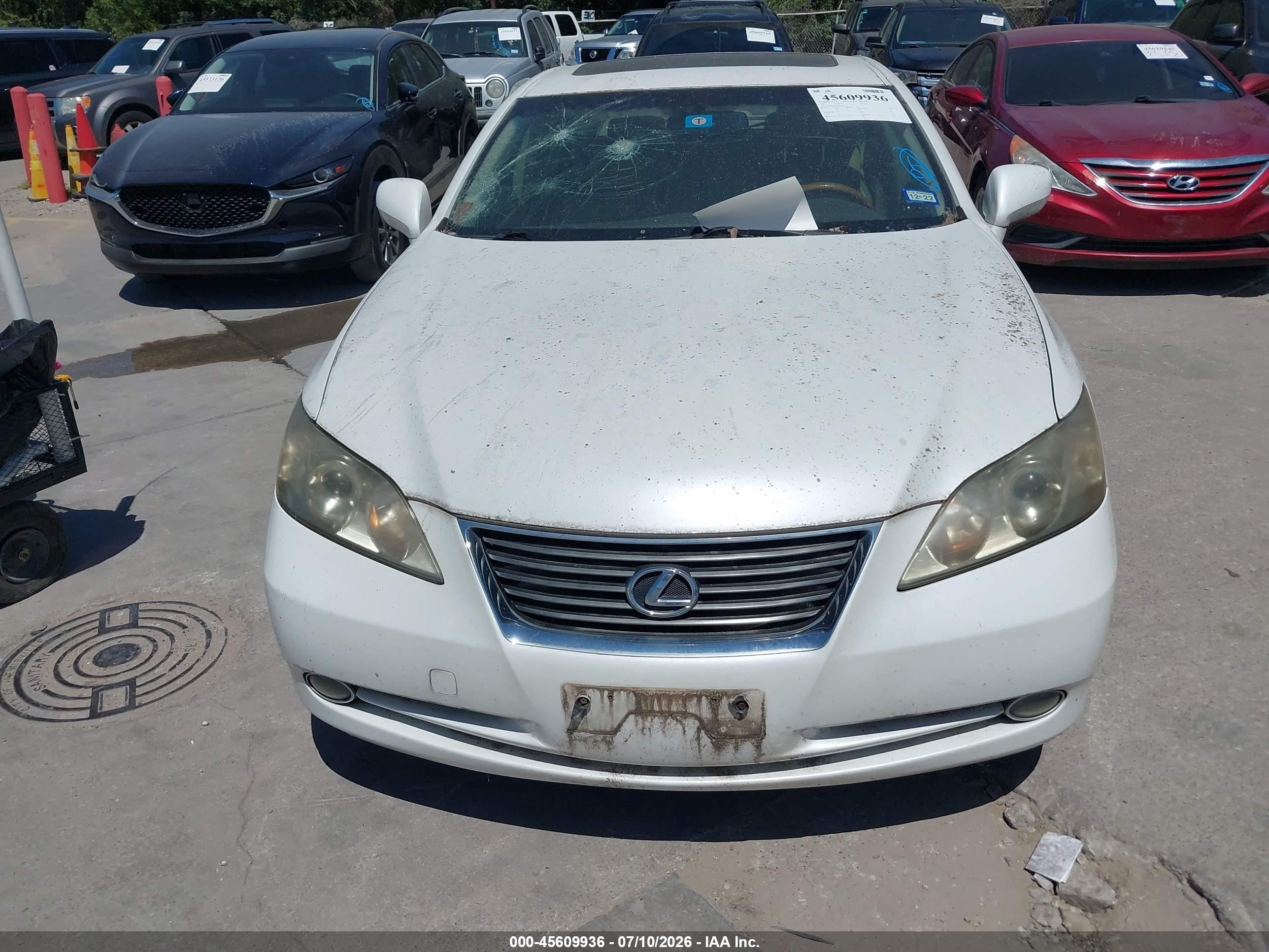 2007 Lexus Es 350   Белый vin: JTHBJ46G672046186