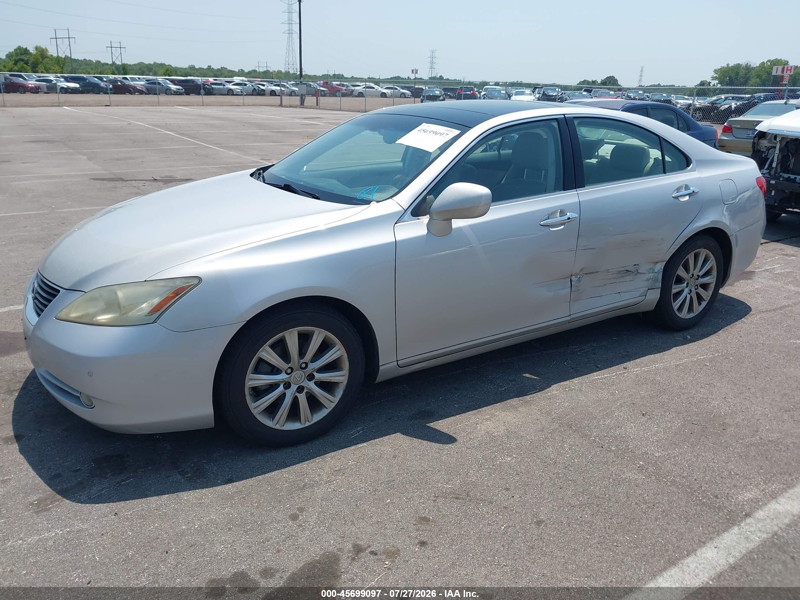 2007 Lexus Es 350   Серебряный vin: JTHBJ46G672047452
