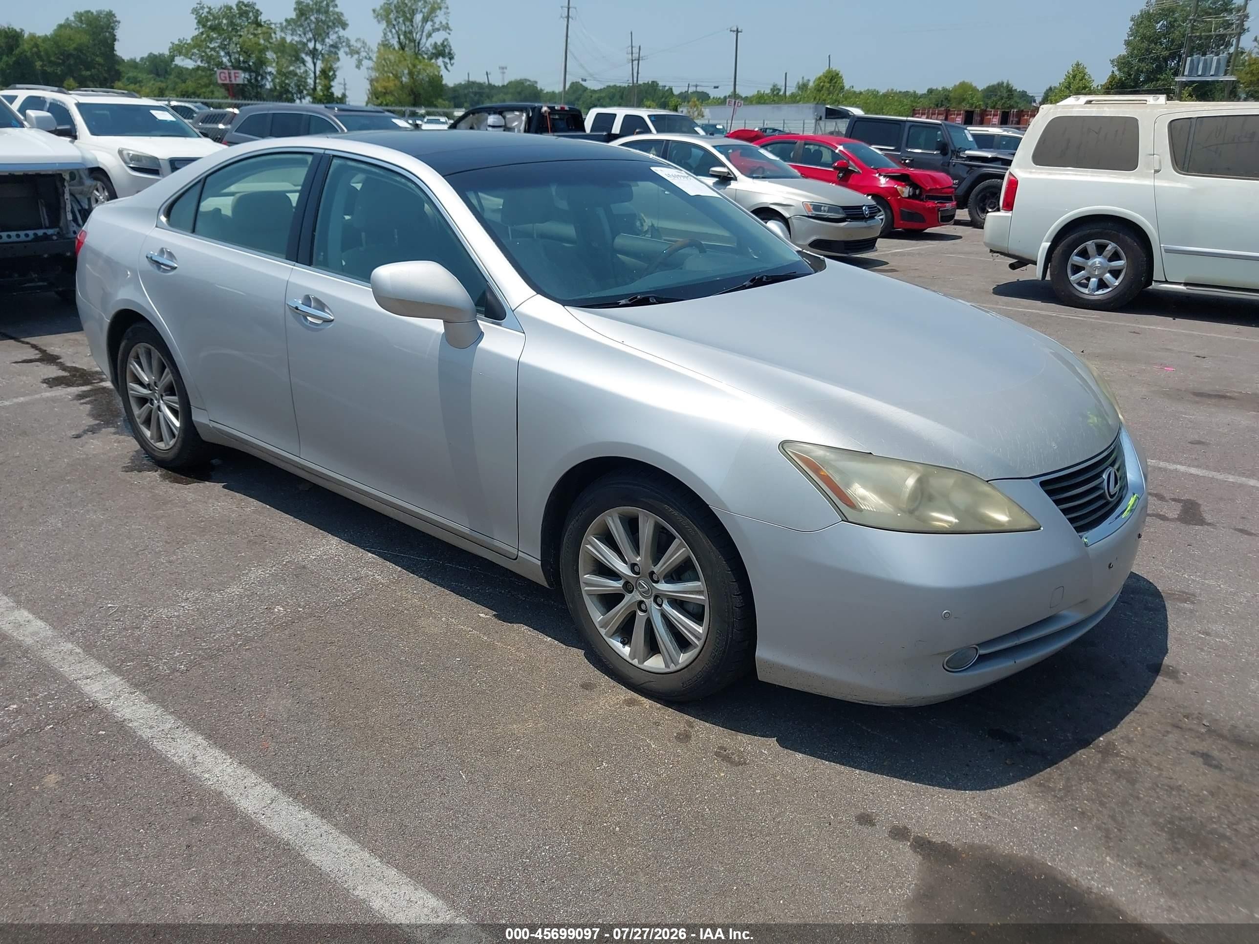 2007 Lexus Es 350   Серебряный vin: JTHBJ46G672047452