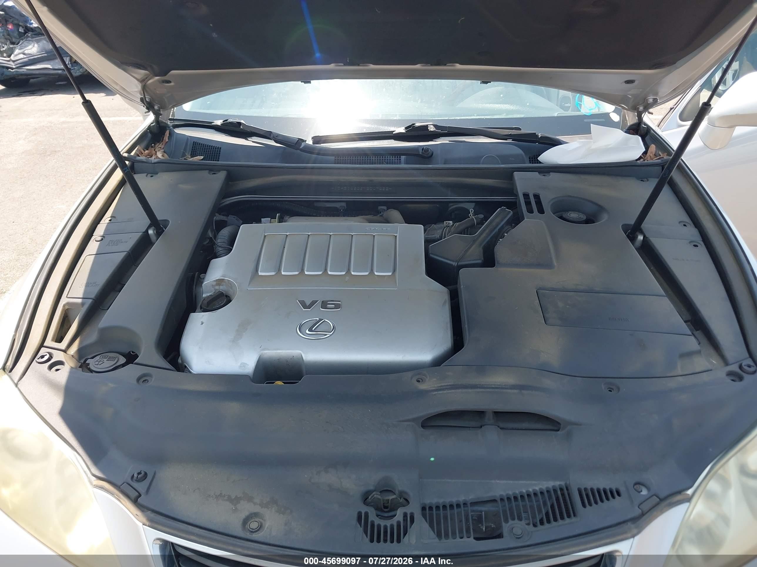 2007 Lexus Es 350   Серебряный vin: JTHBJ46G672047452