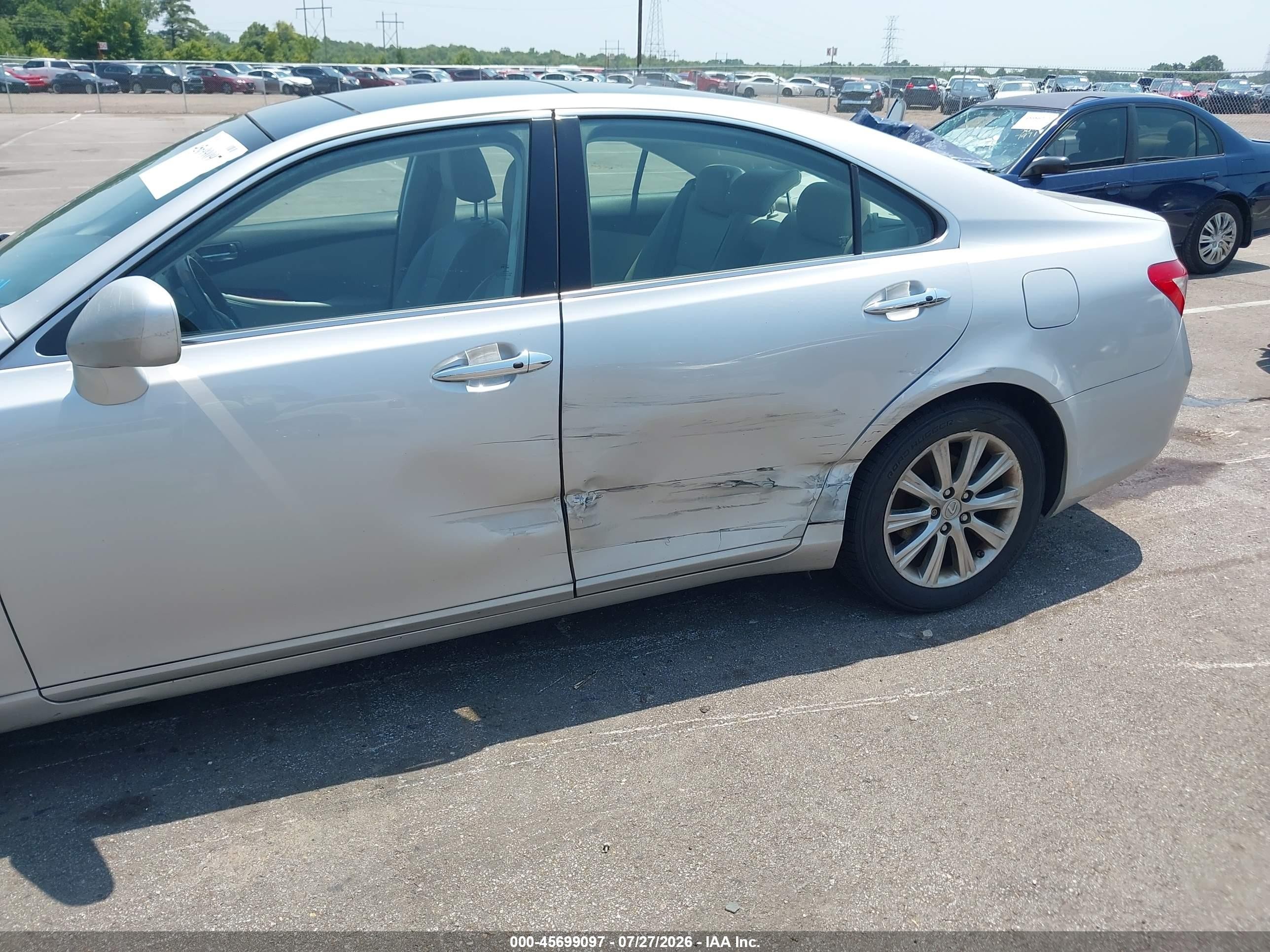 2007 Lexus Es 350   Серебряный vin: JTHBJ46G672047452