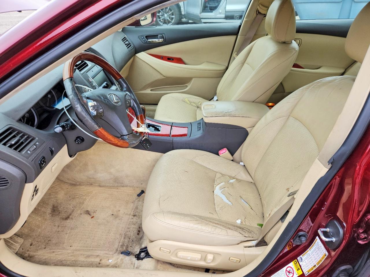 2007 Lexus Es 350 Burgundy vin: JTHBJ46G672053669