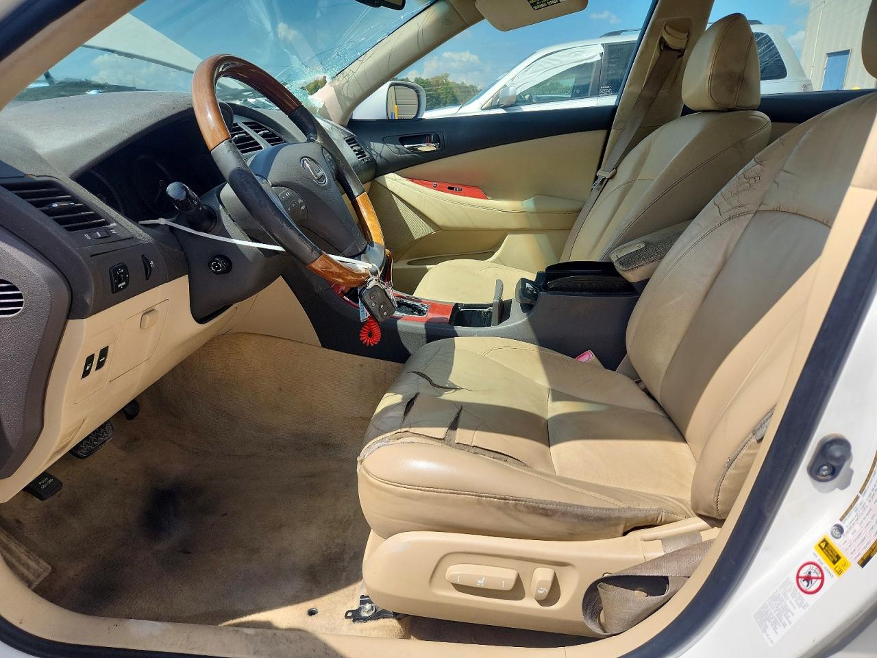 2007 Lexus Es 350 White vin: JTHBJ46G672063134