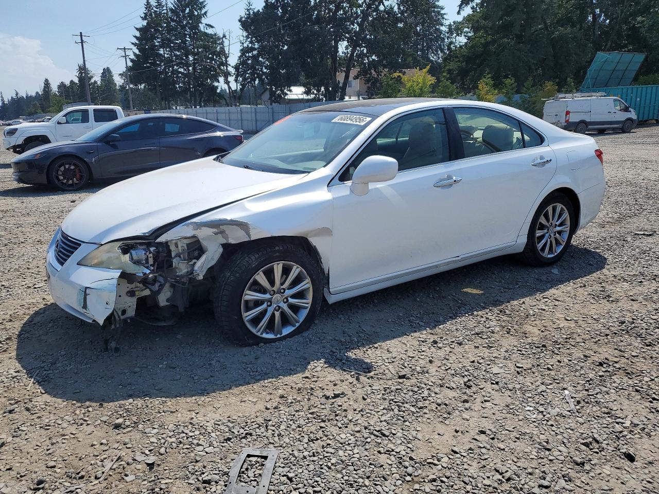 2007 Lexus Es 350 White vin: JTHBJ46G672067345