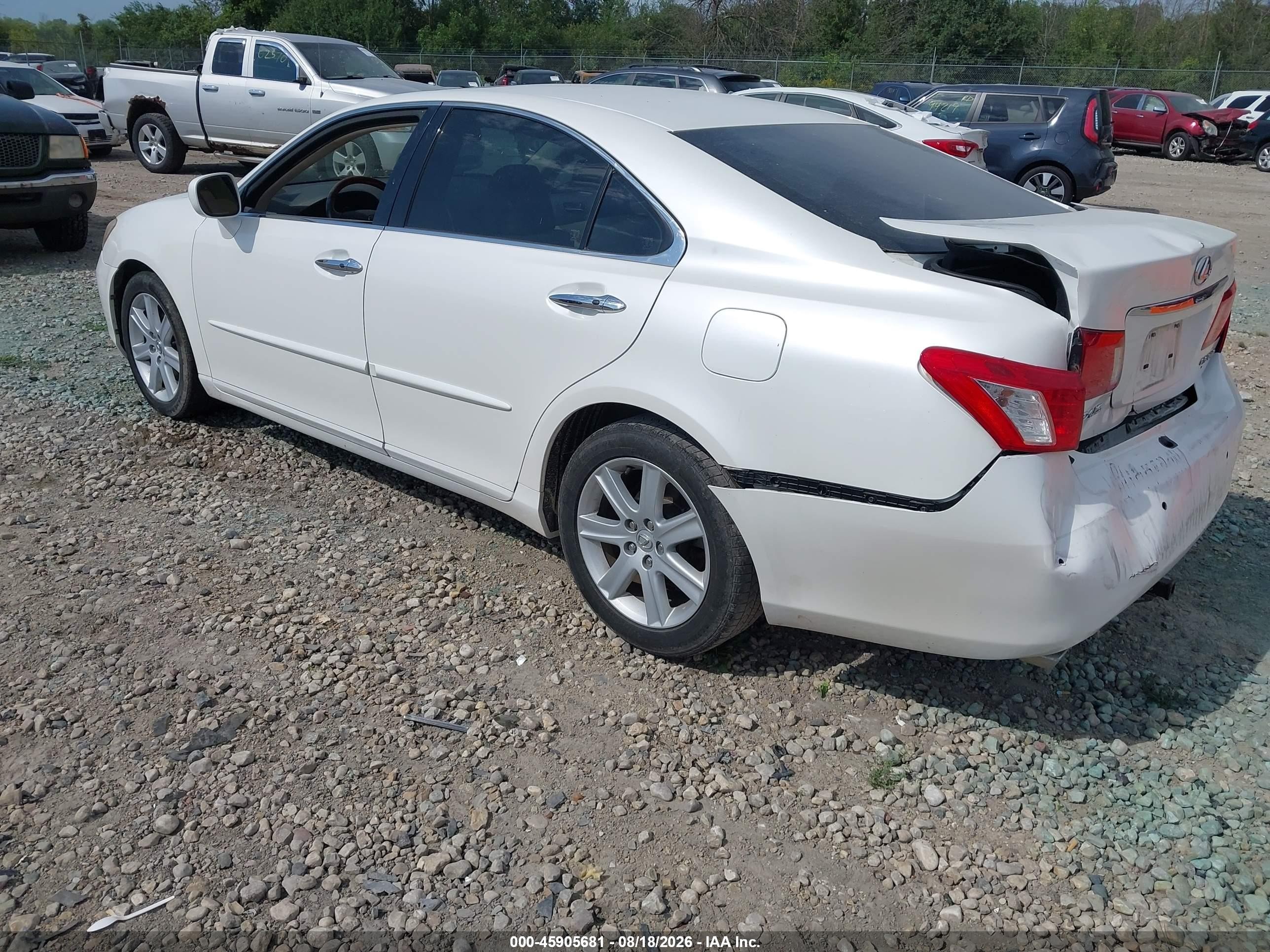 2007 Lexus Es 350   Белый vin: JTHBJ46G672073243
