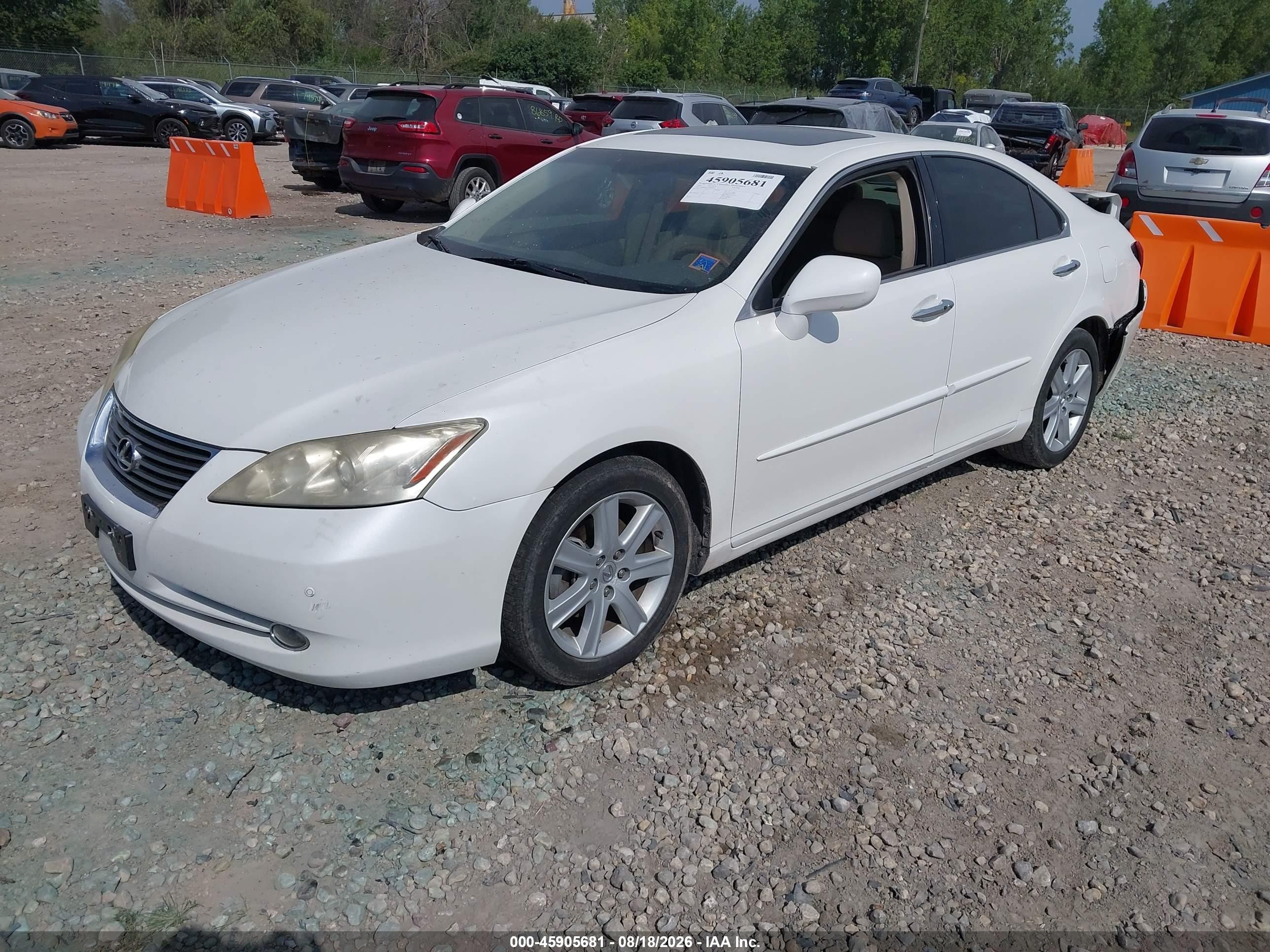 2007 Lexus Es 350   Белый vin: JTHBJ46G672073243