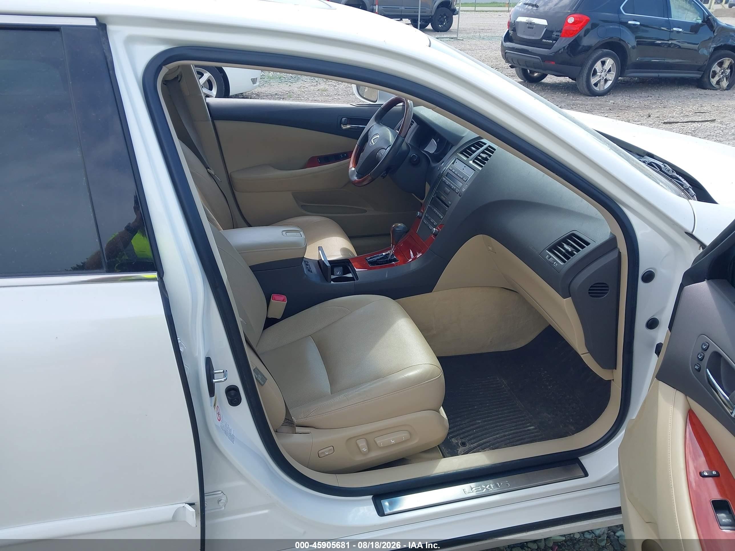 2007 Lexus Es 350   Белый vin: JTHBJ46G672073243