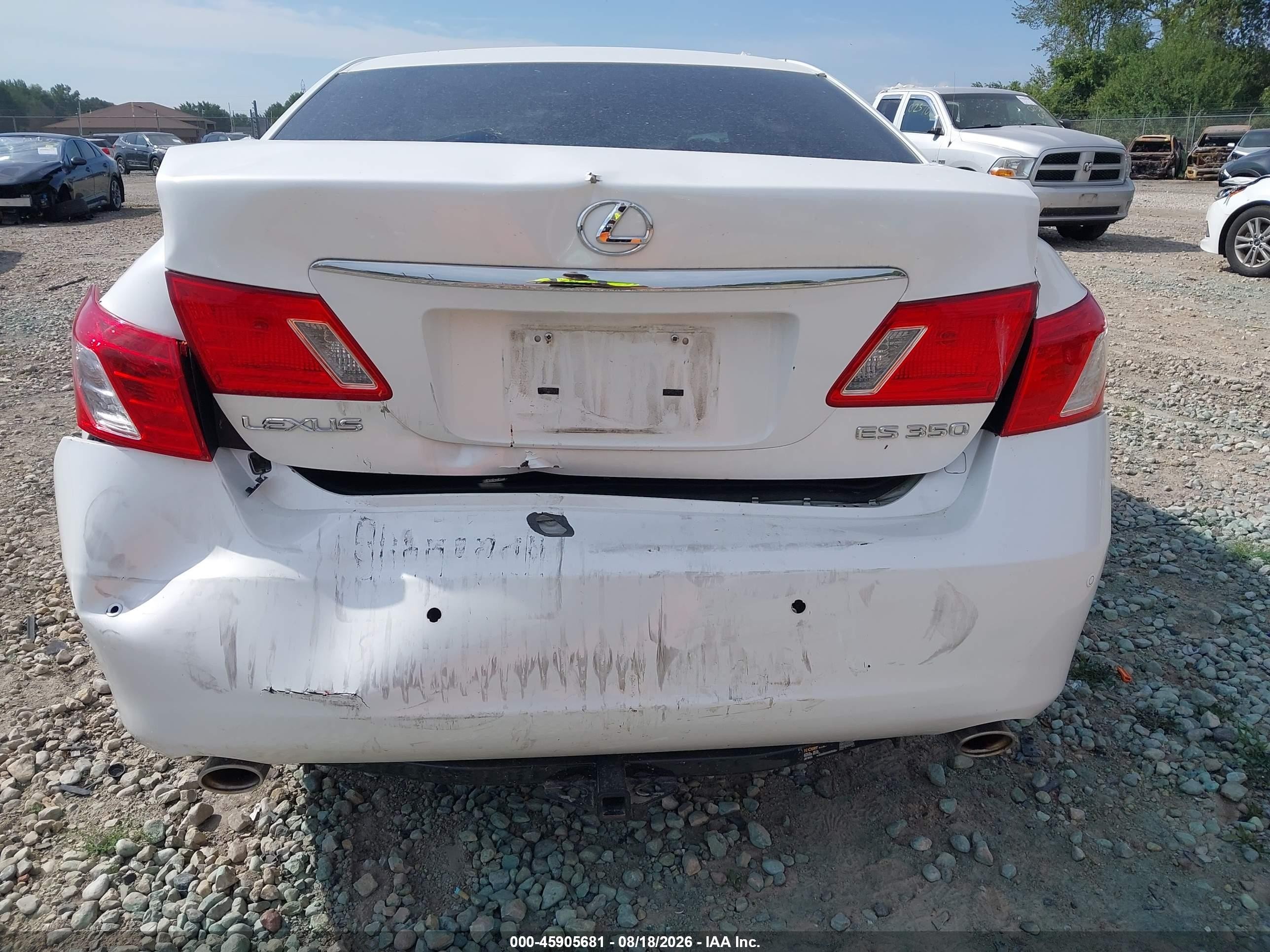2007 Lexus Es 350   Белый vin: JTHBJ46G672073243