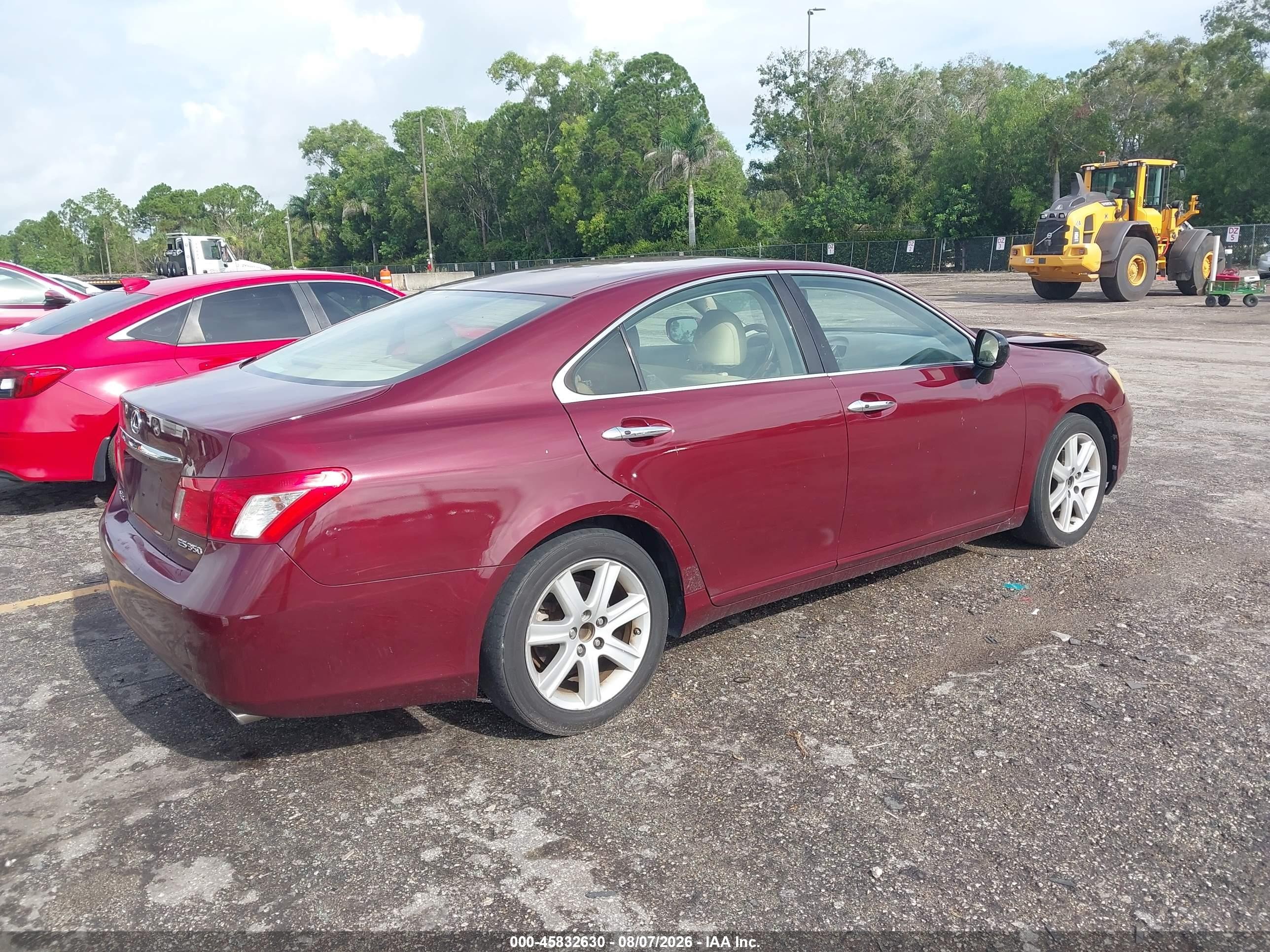 2007 Lexus Es 350   Burgundy vin: JTHBJ46G672105611