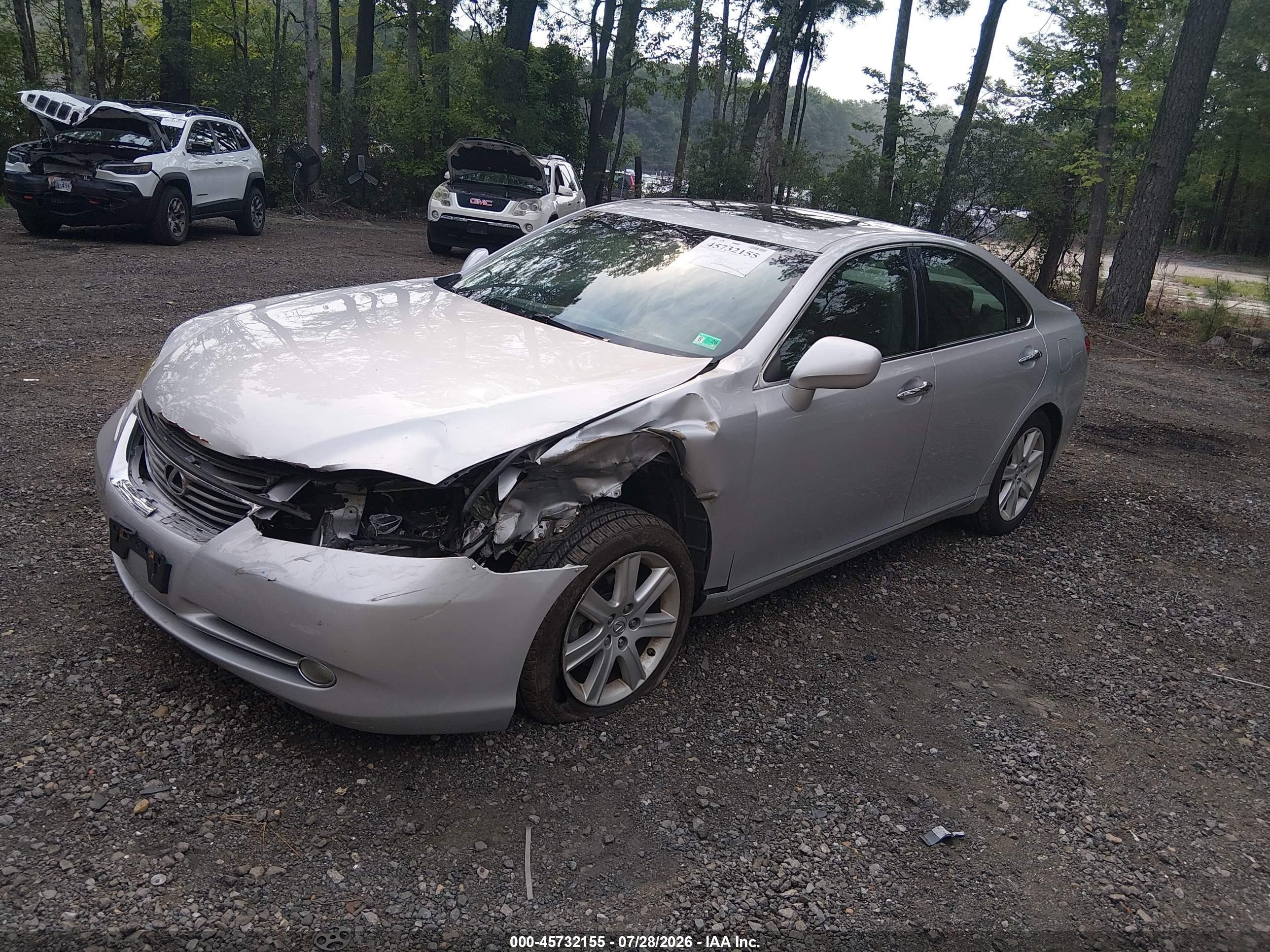 2007 Lexus Es 350 Silver vin: JTHBJ46G672113756