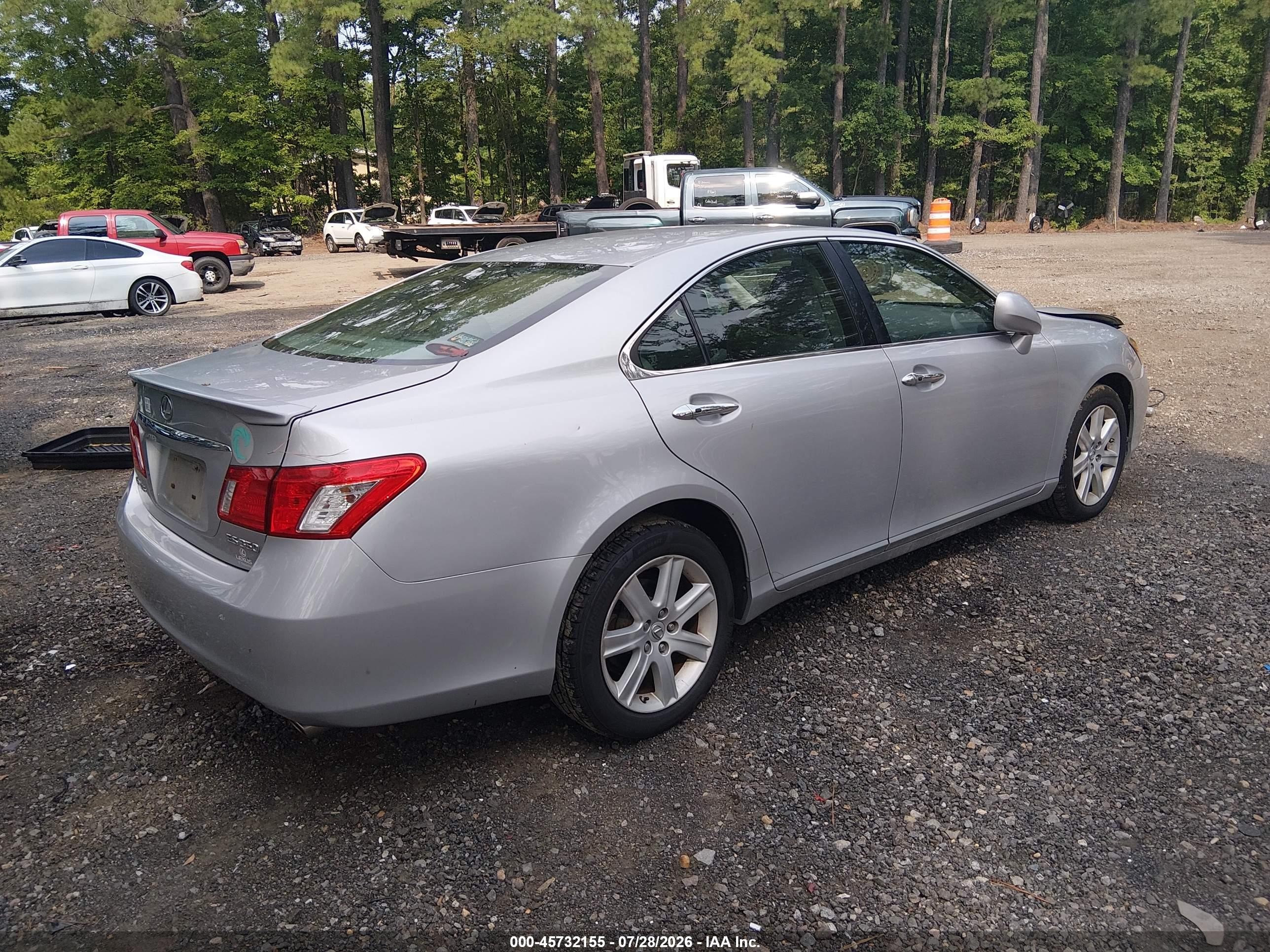 2007 Lexus Es 350 Silver vin: JTHBJ46G672113756