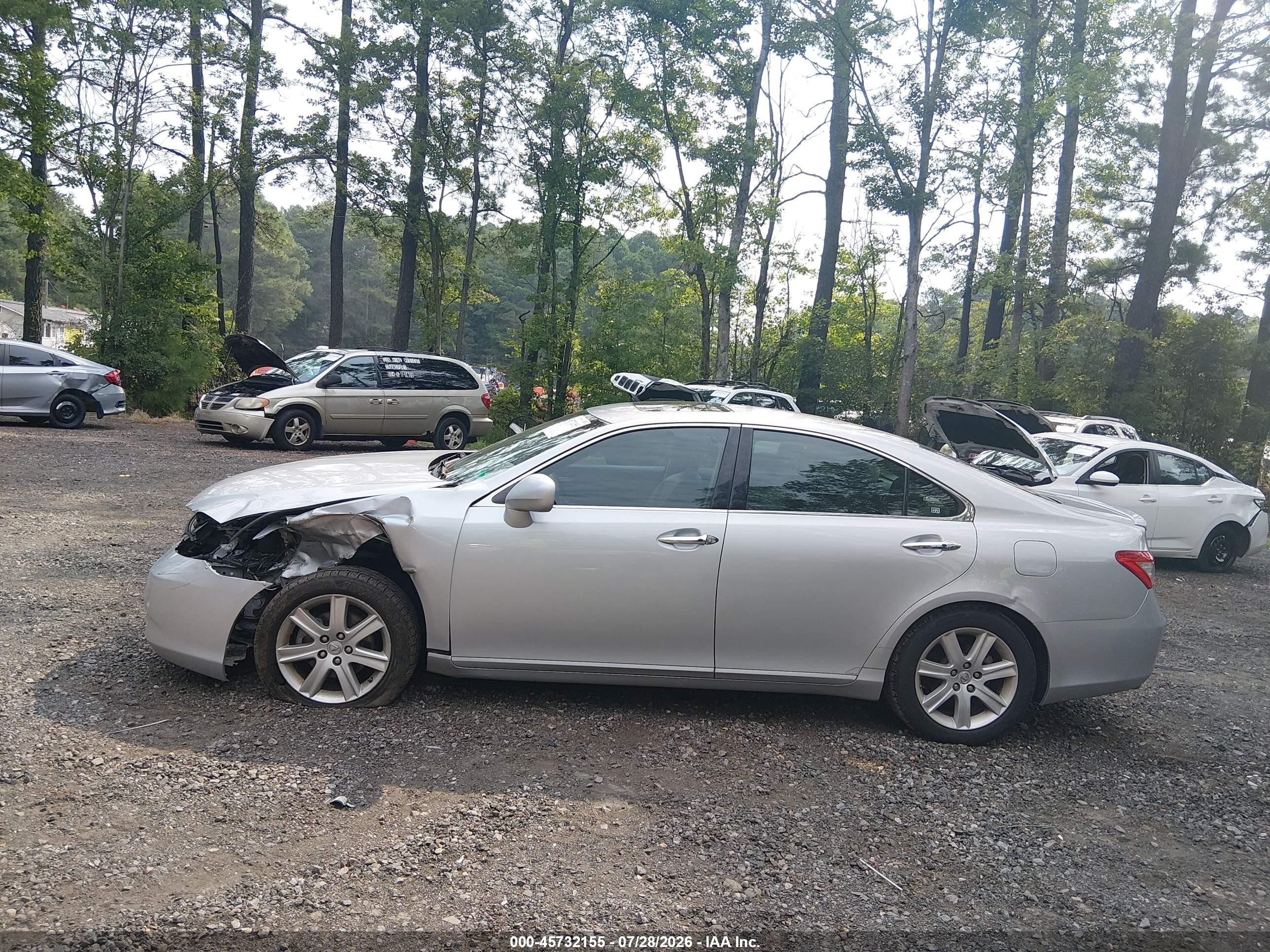 2007 Lexus Es 350 Silver vin: JTHBJ46G672113756
