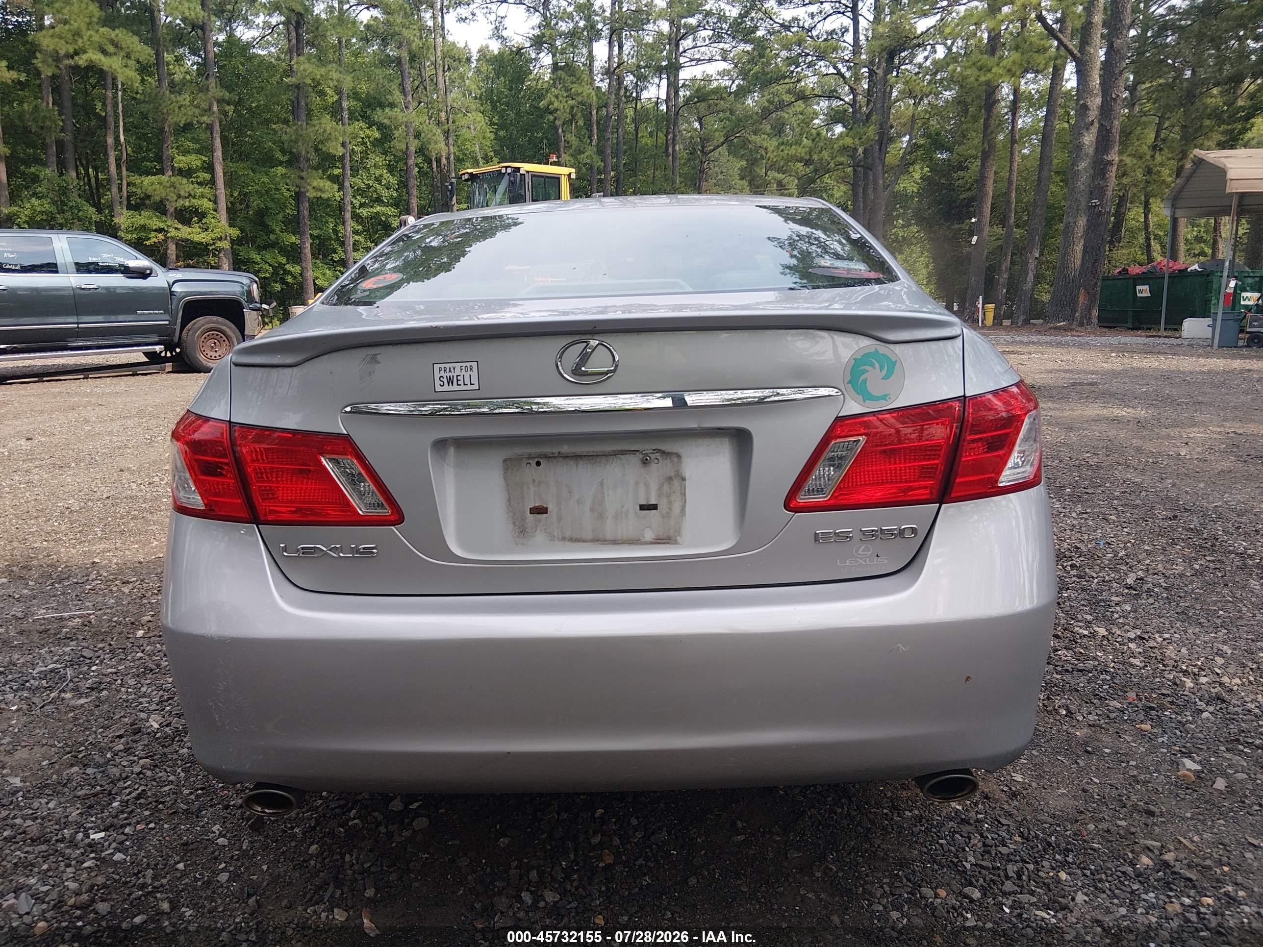 2007 Lexus Es 350 Silver vin: JTHBJ46G672113756