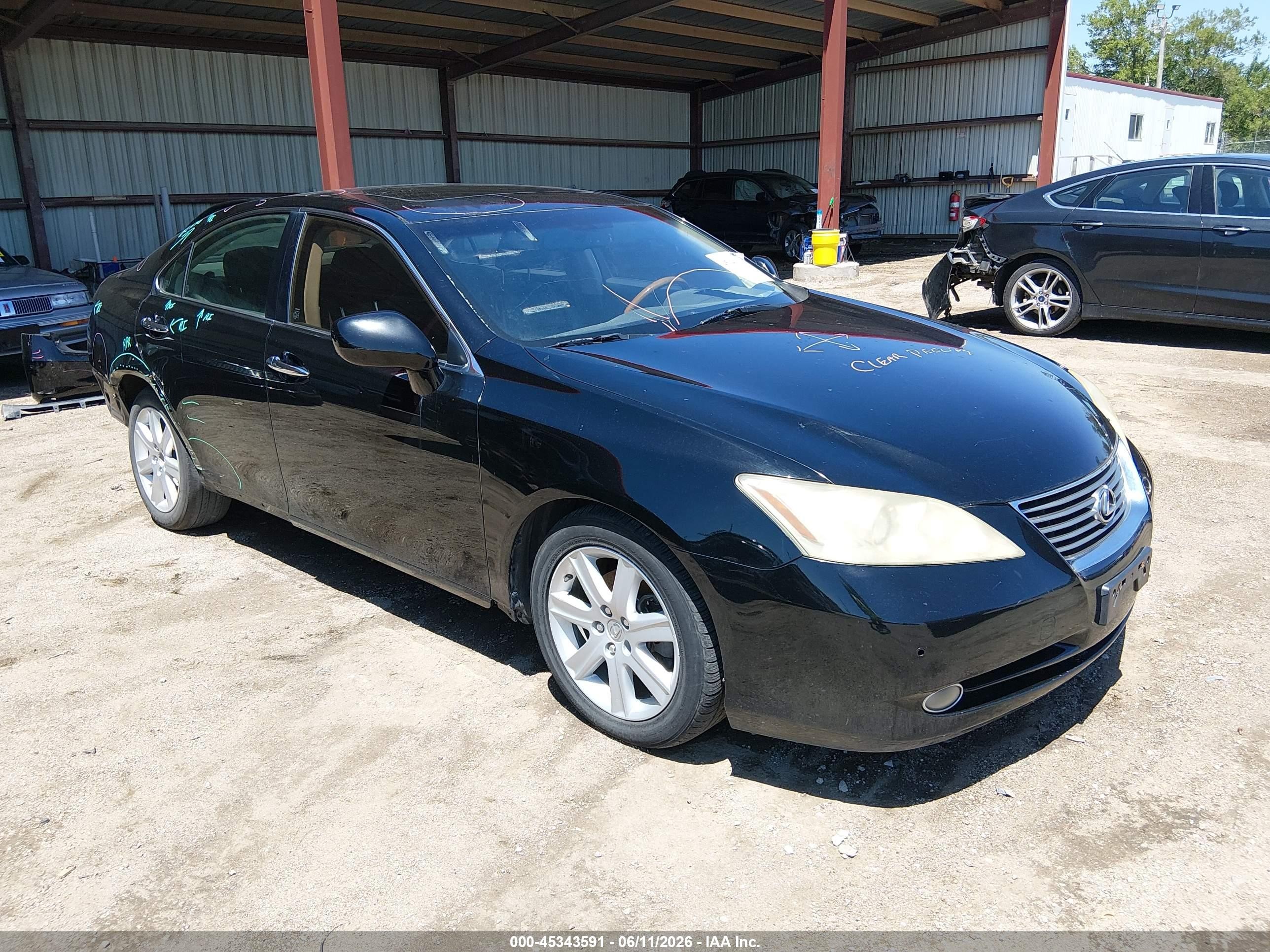 2007 Lexus Es 350   Black vin: JTHBJ46G672121341
