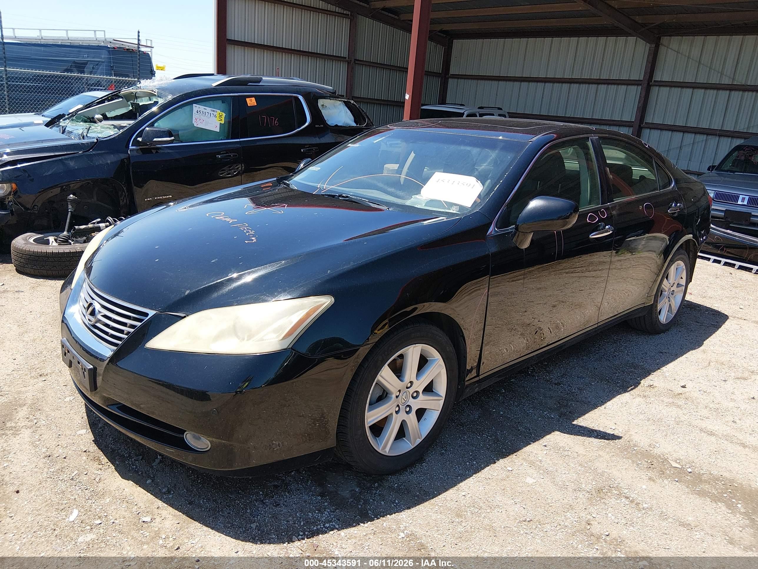2007 Lexus Es 350   Black vin: JTHBJ46G672121341