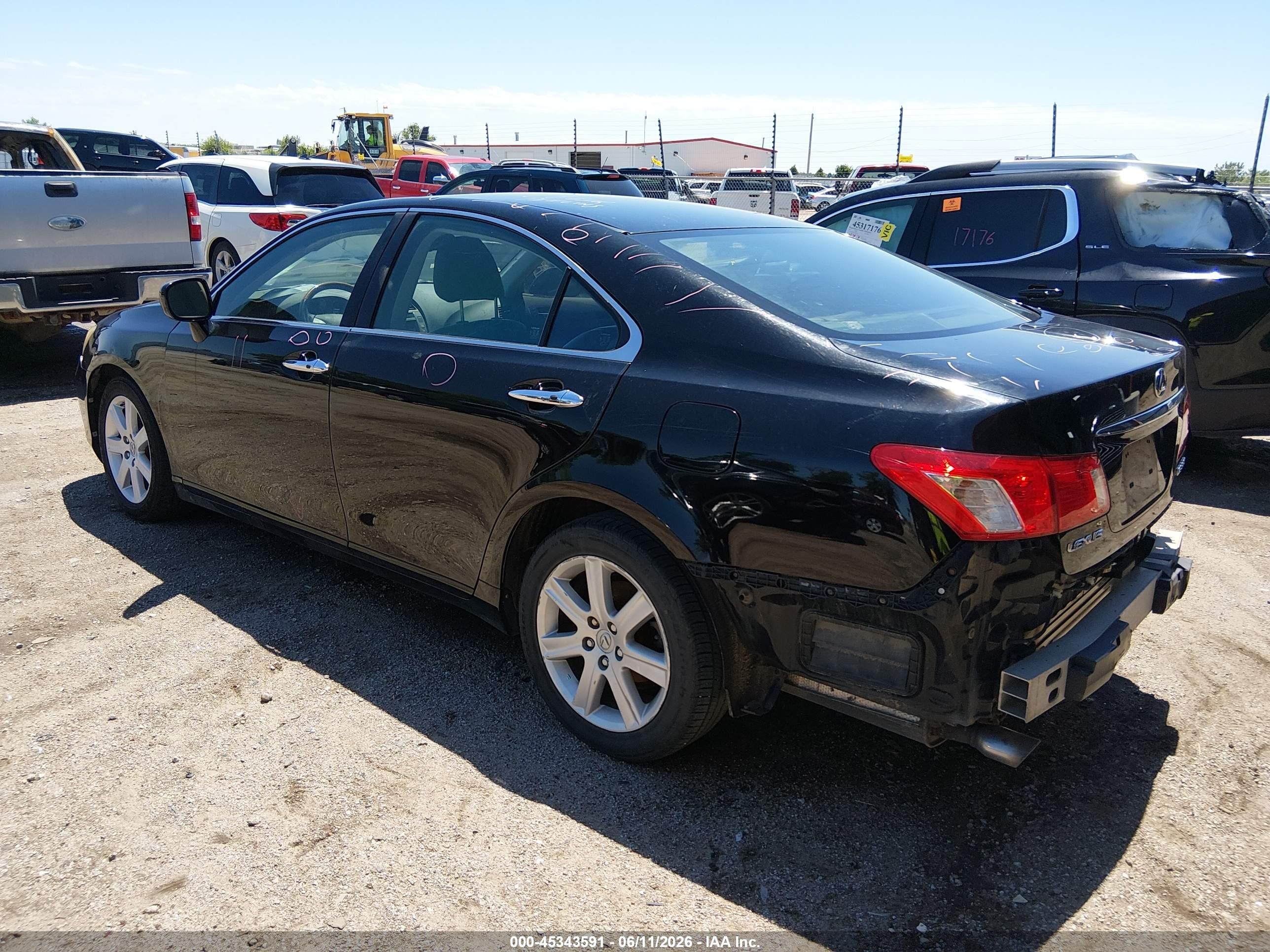 2007 Lexus Es 350   Black vin: JTHBJ46G672121341