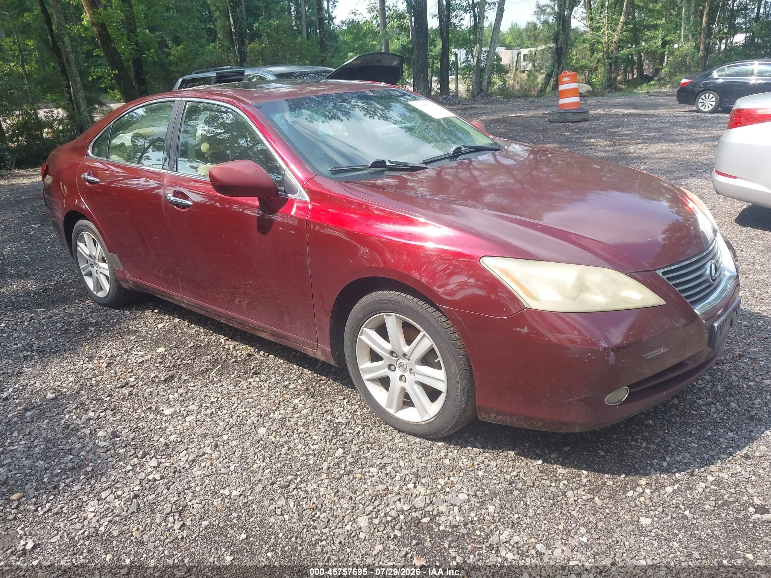 2007 Lexus Es 350   Burgundy vin: JTHBJ46G672125938