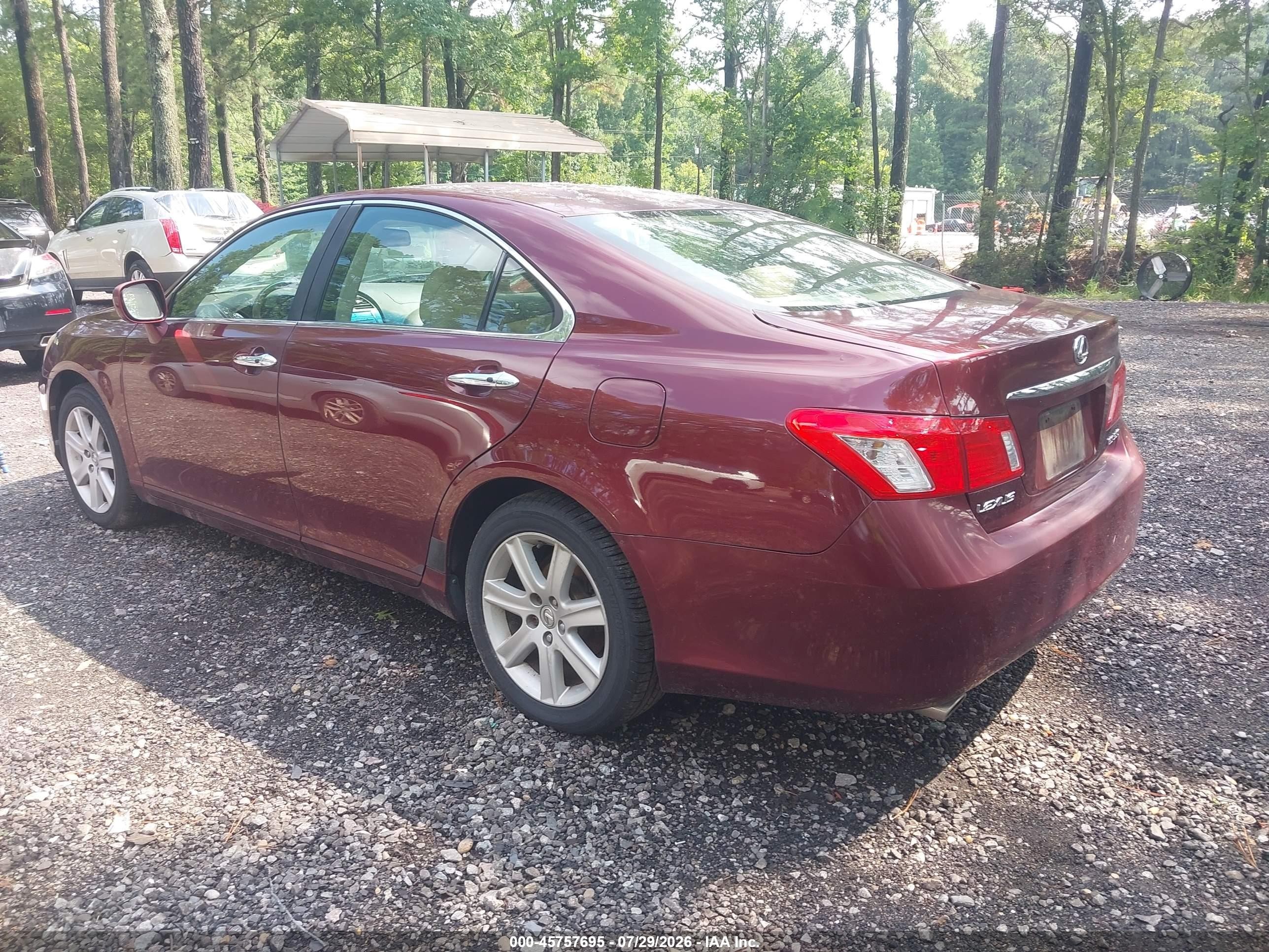 2007 Lexus Es 350   Burgundy vin: JTHBJ46G672125938