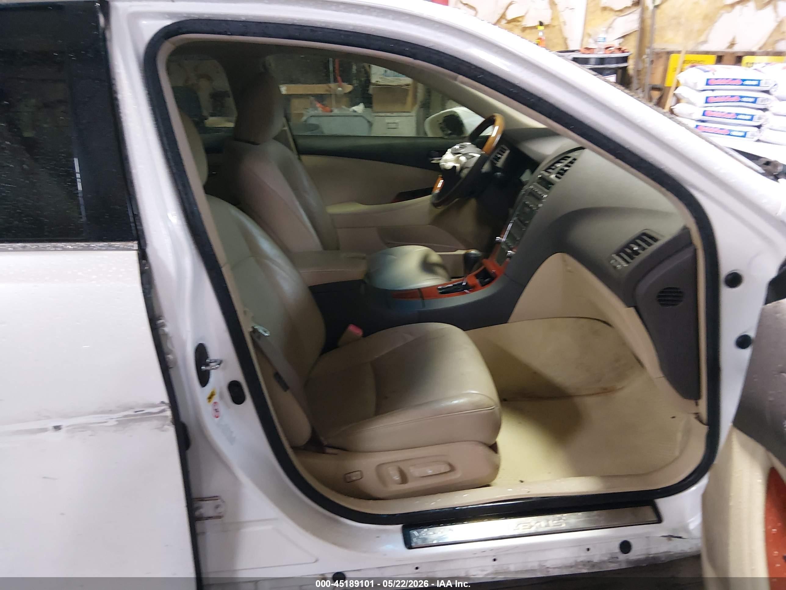 2007 Lexus Es 350 White vin: JTHBJ46G672128502