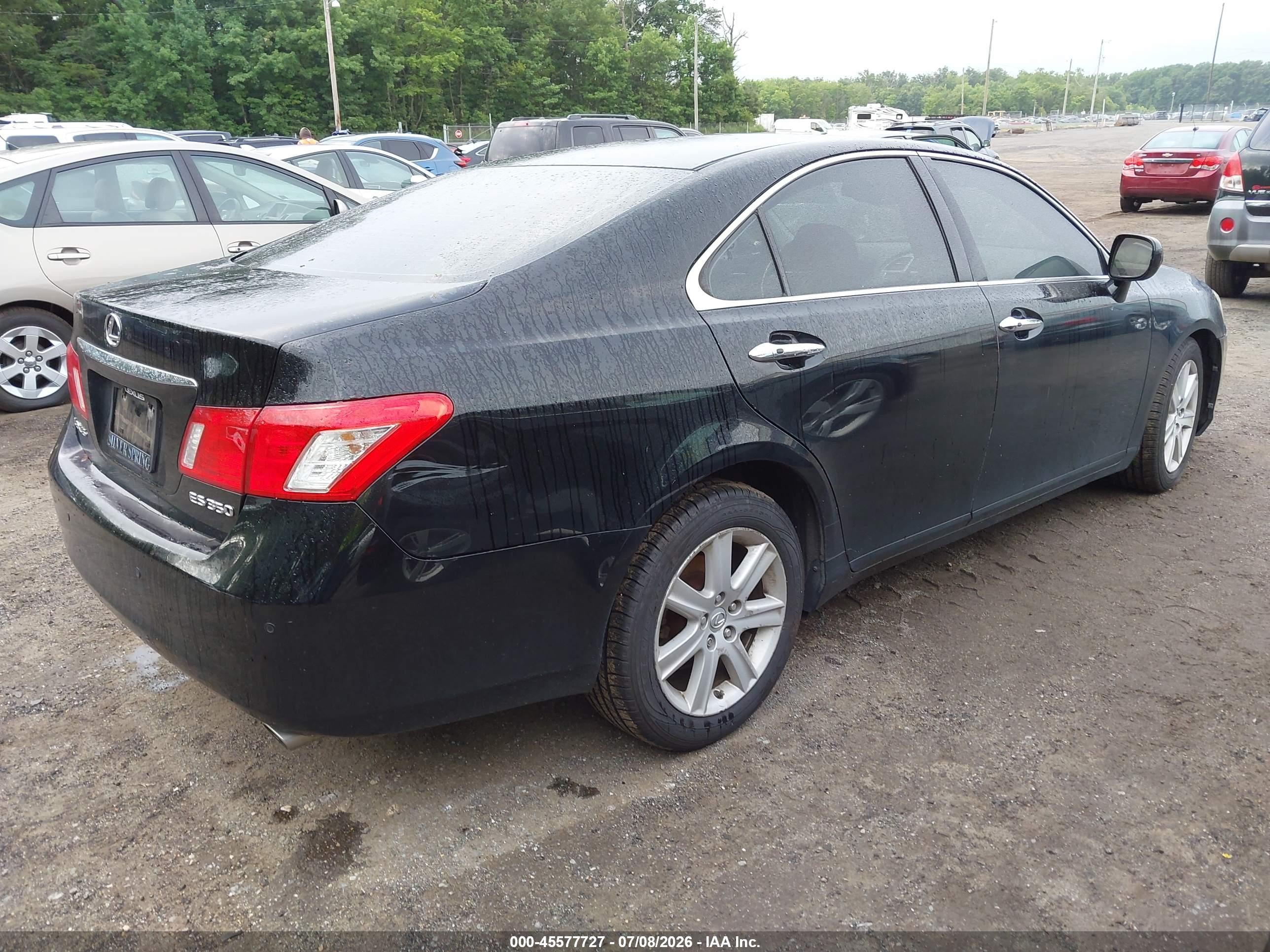 2007 Lexus Es 350   Black vin: JTHBJ46G672140598