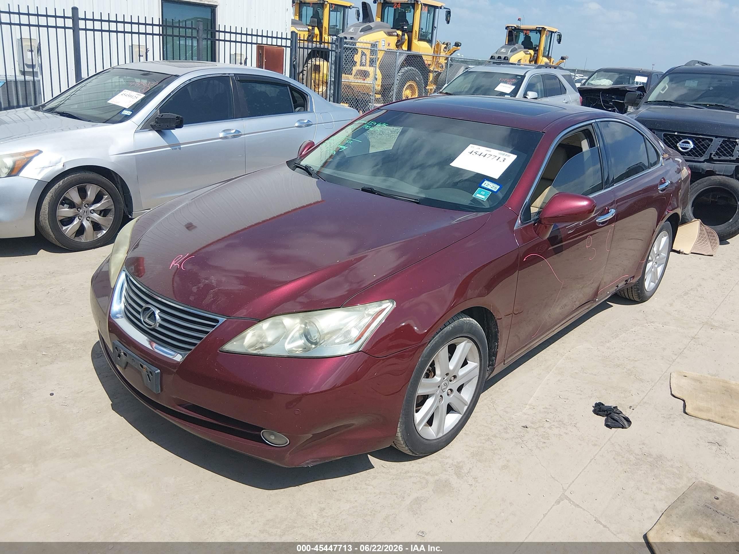 2008 Lexus Es 350   Burgundy vin: JTHBJ46G682181153
