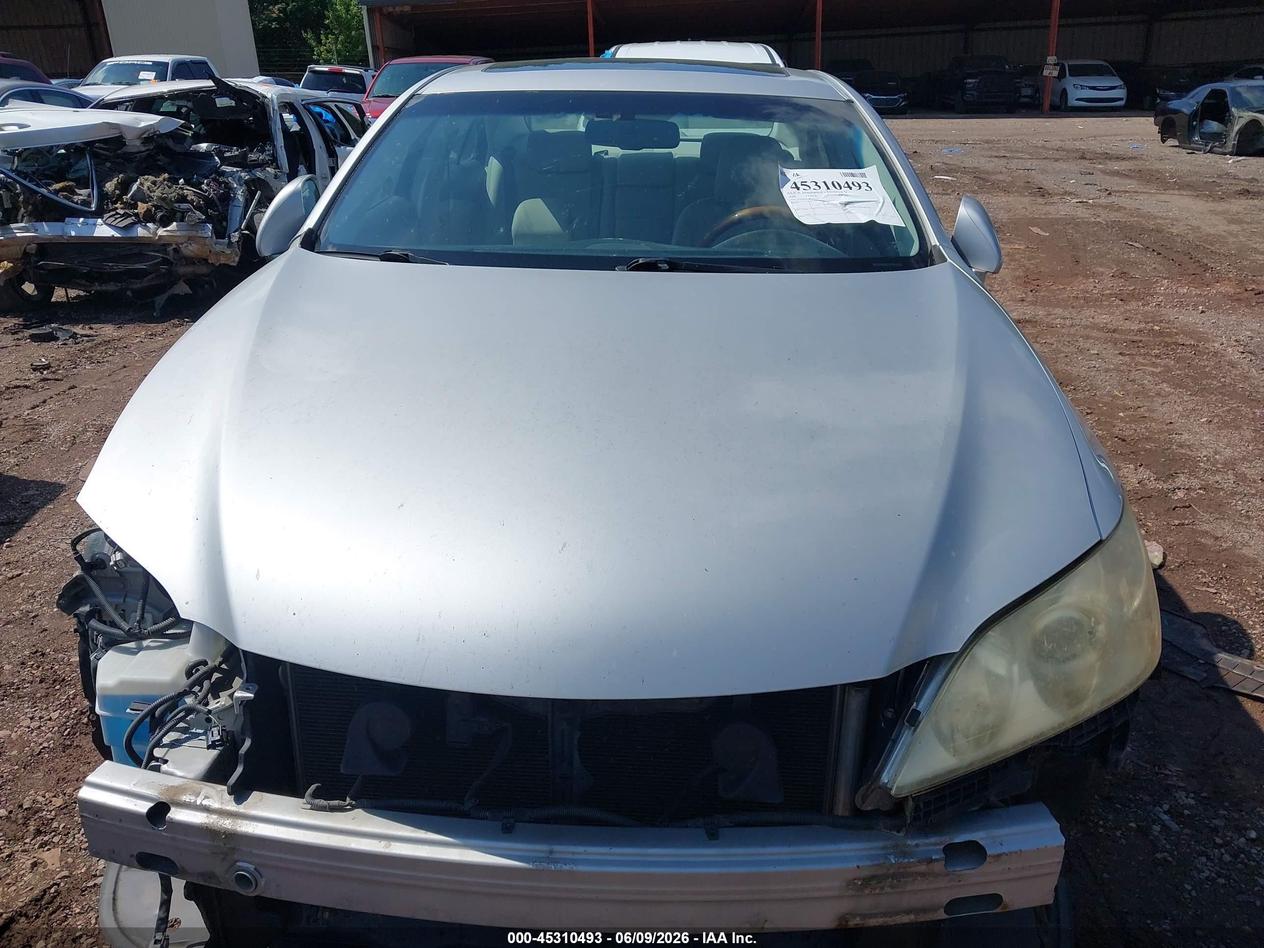 2008 Lexus Es 350   Серебряный vin: JTHBJ46G682200607