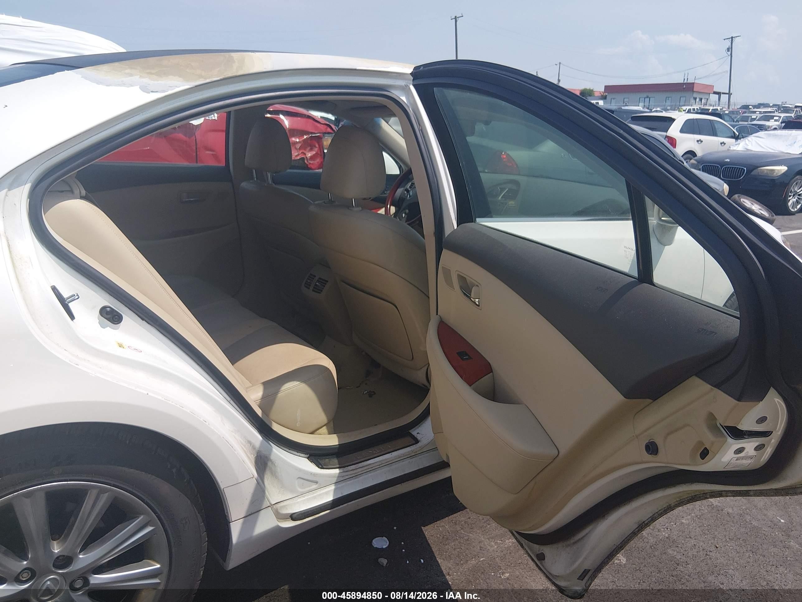 2008 Lexus Es 350 White vin: JTHBJ46G682208903