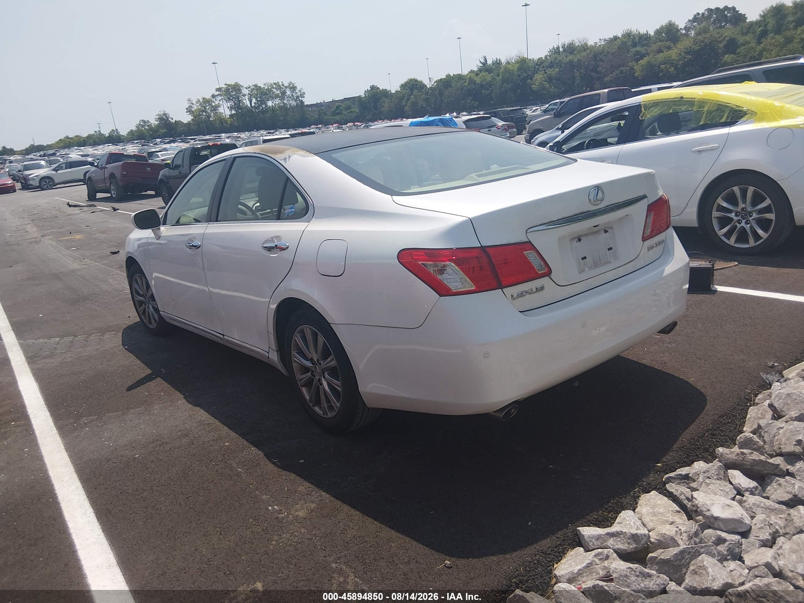 2008 Lexus Es 350 White vin: JTHBJ46G682208903