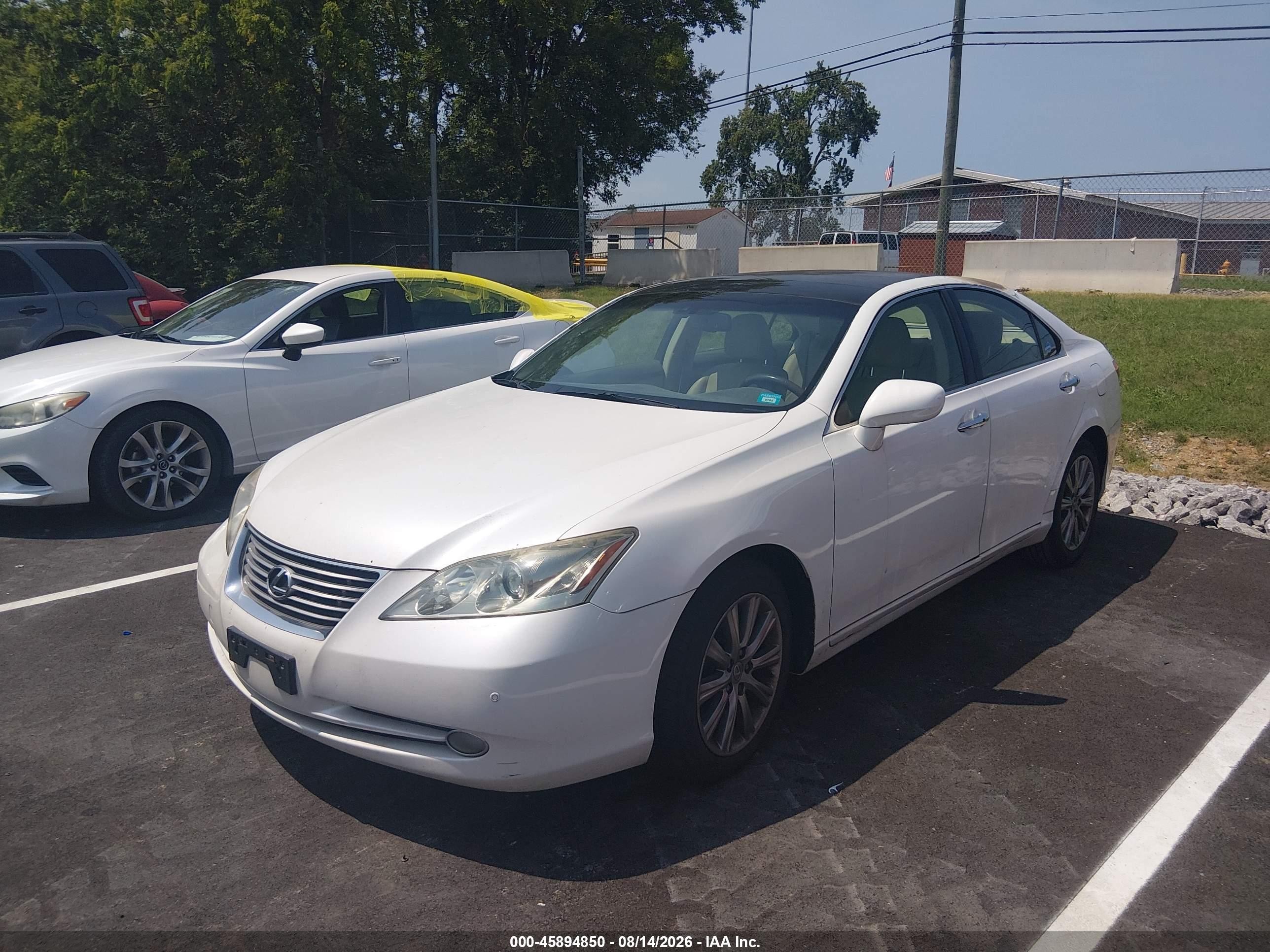 2008 Lexus Es 350 White vin: JTHBJ46G682208903