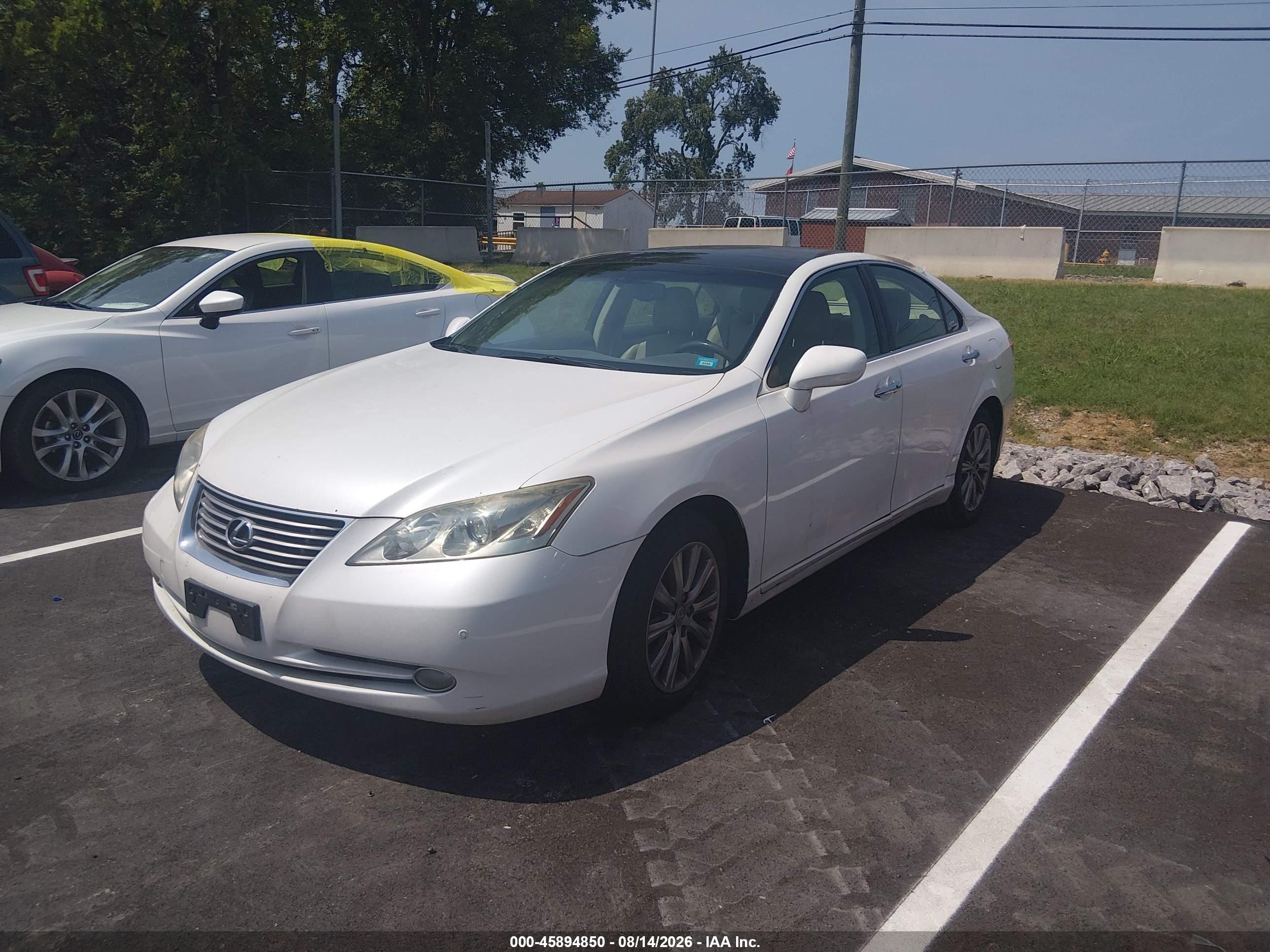 2008 Lexus Es 350 White vin: JTHBJ46G682208903