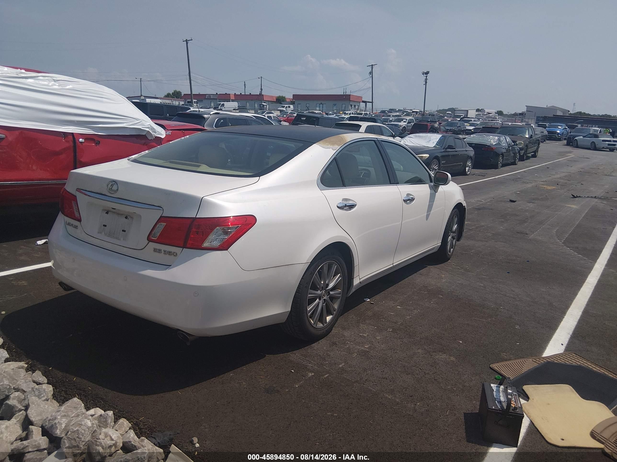 2008 Lexus Es 350 White vin: JTHBJ46G682208903