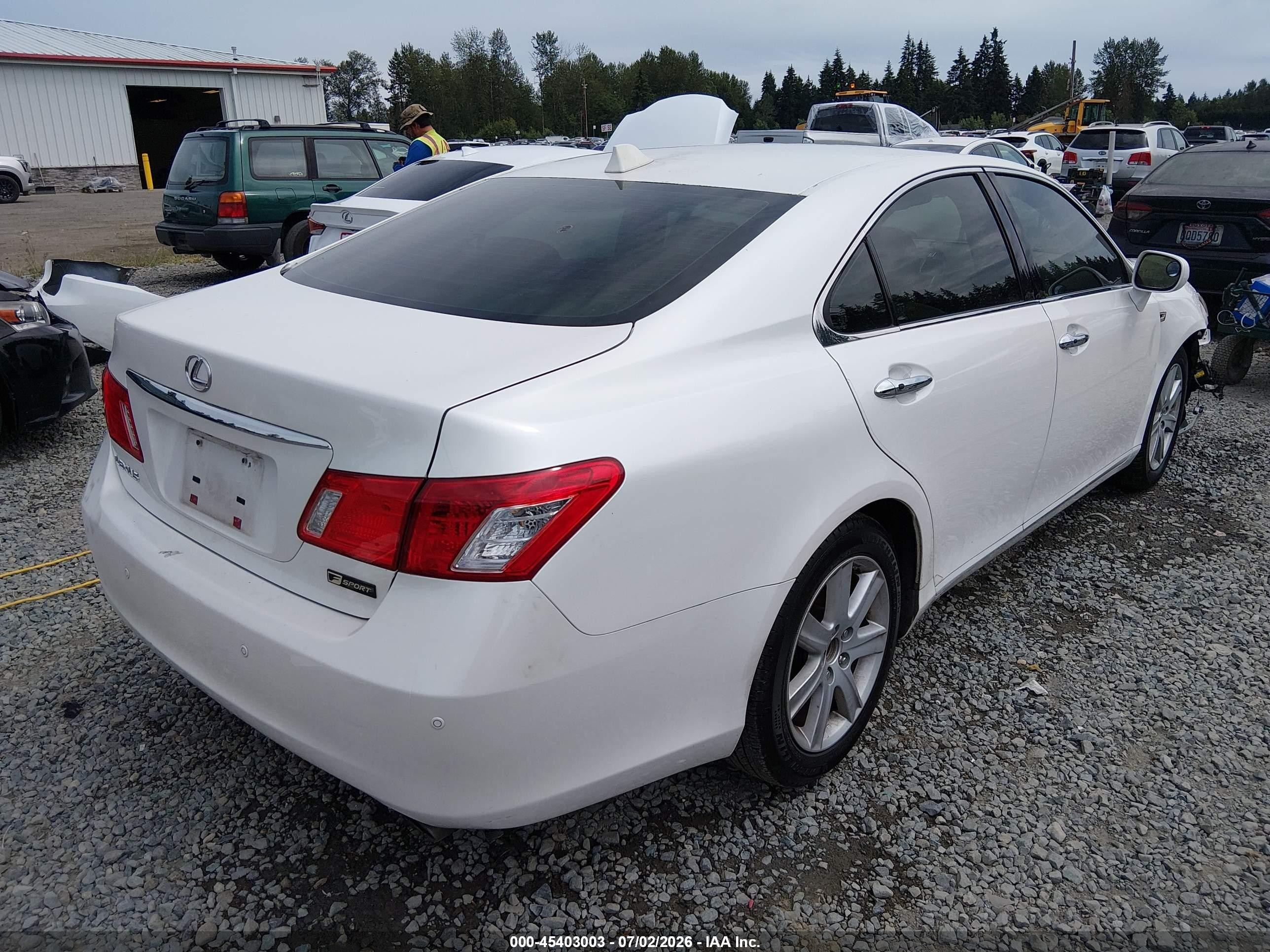 2008 Lexus Es 350   White vin: JTHBJ46G682217262