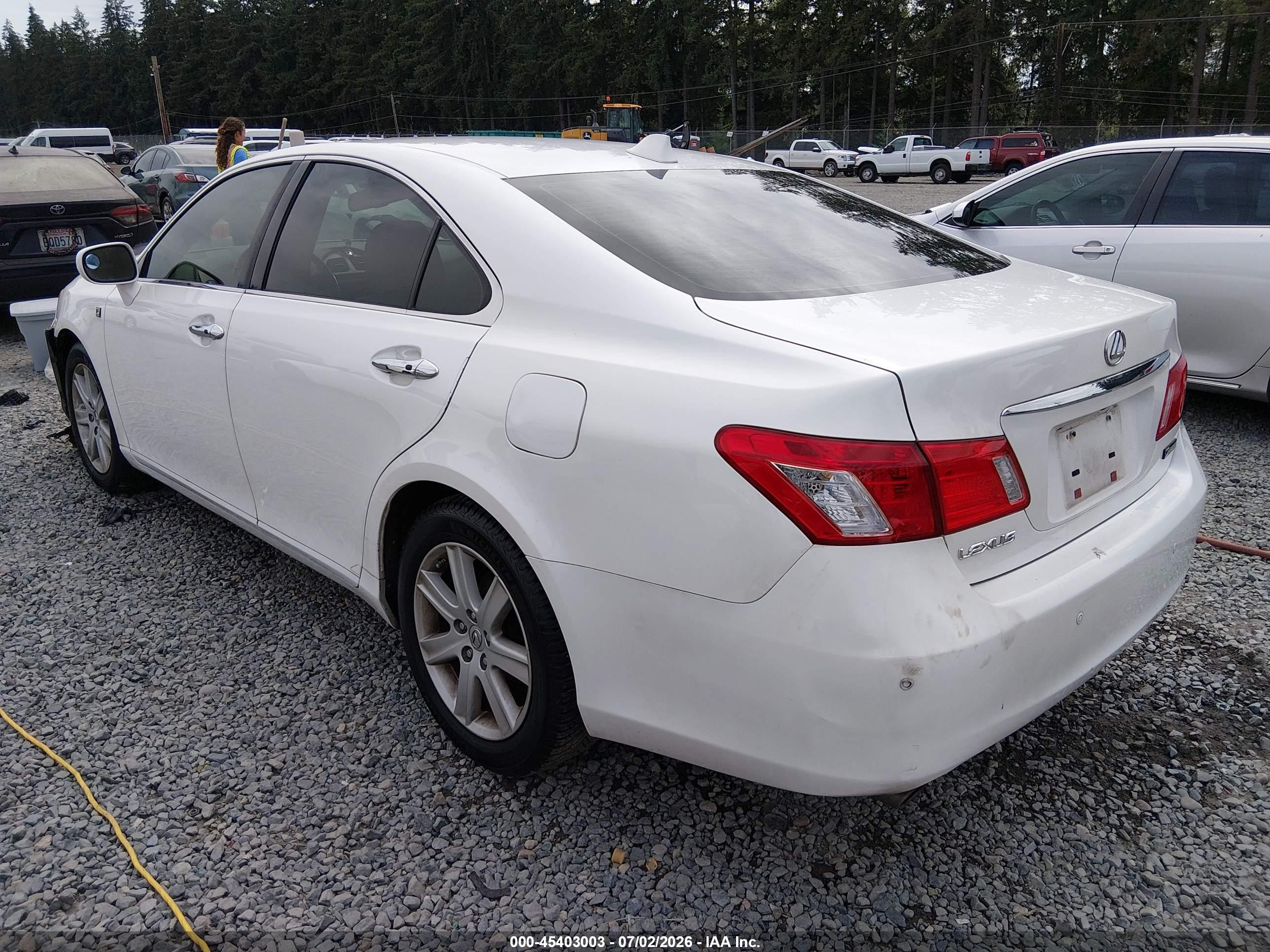 2008 Lexus Es 350   White vin: JTHBJ46G682217262