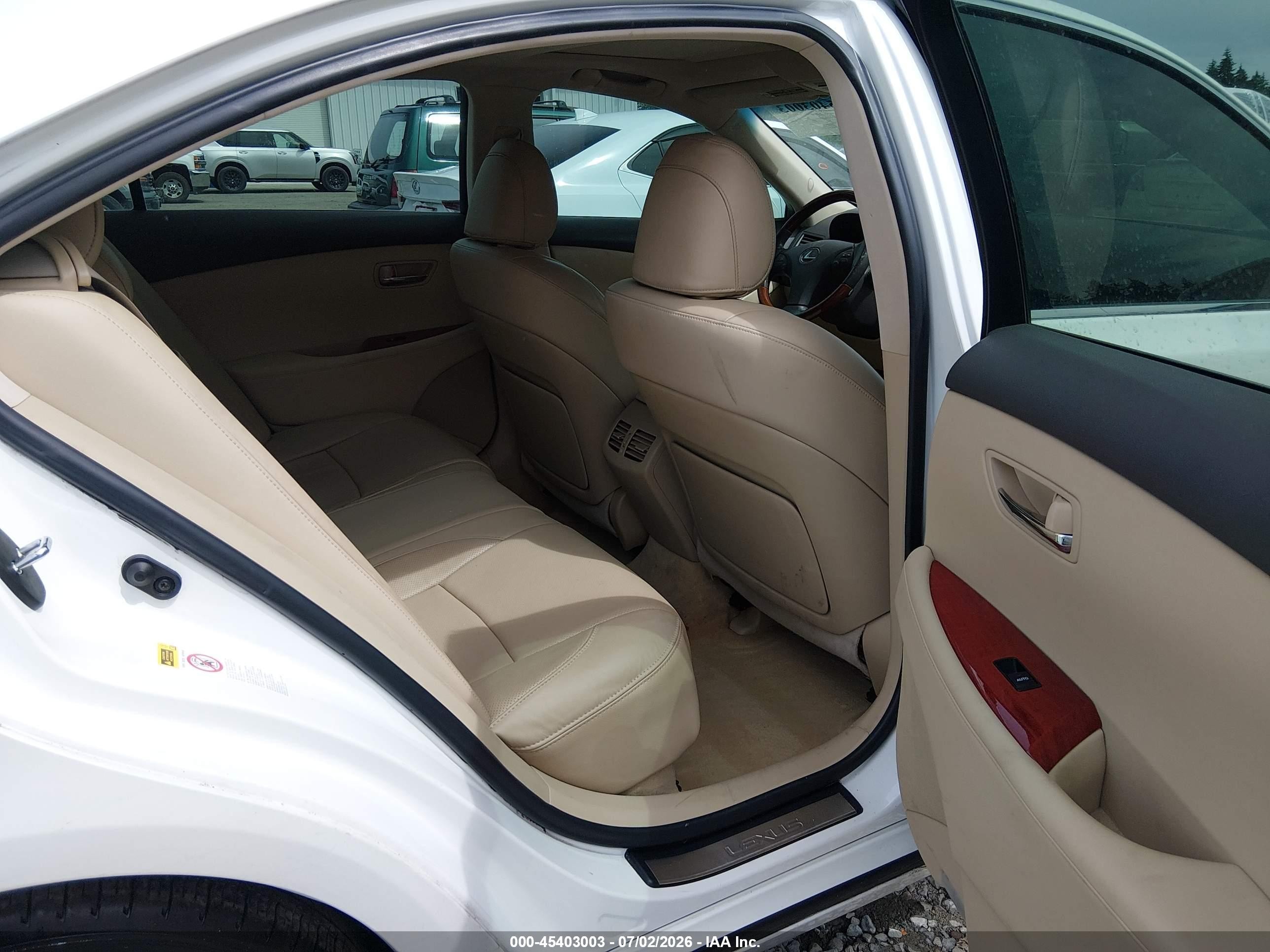2008 Lexus Es 350   White vin: JTHBJ46G682217262
