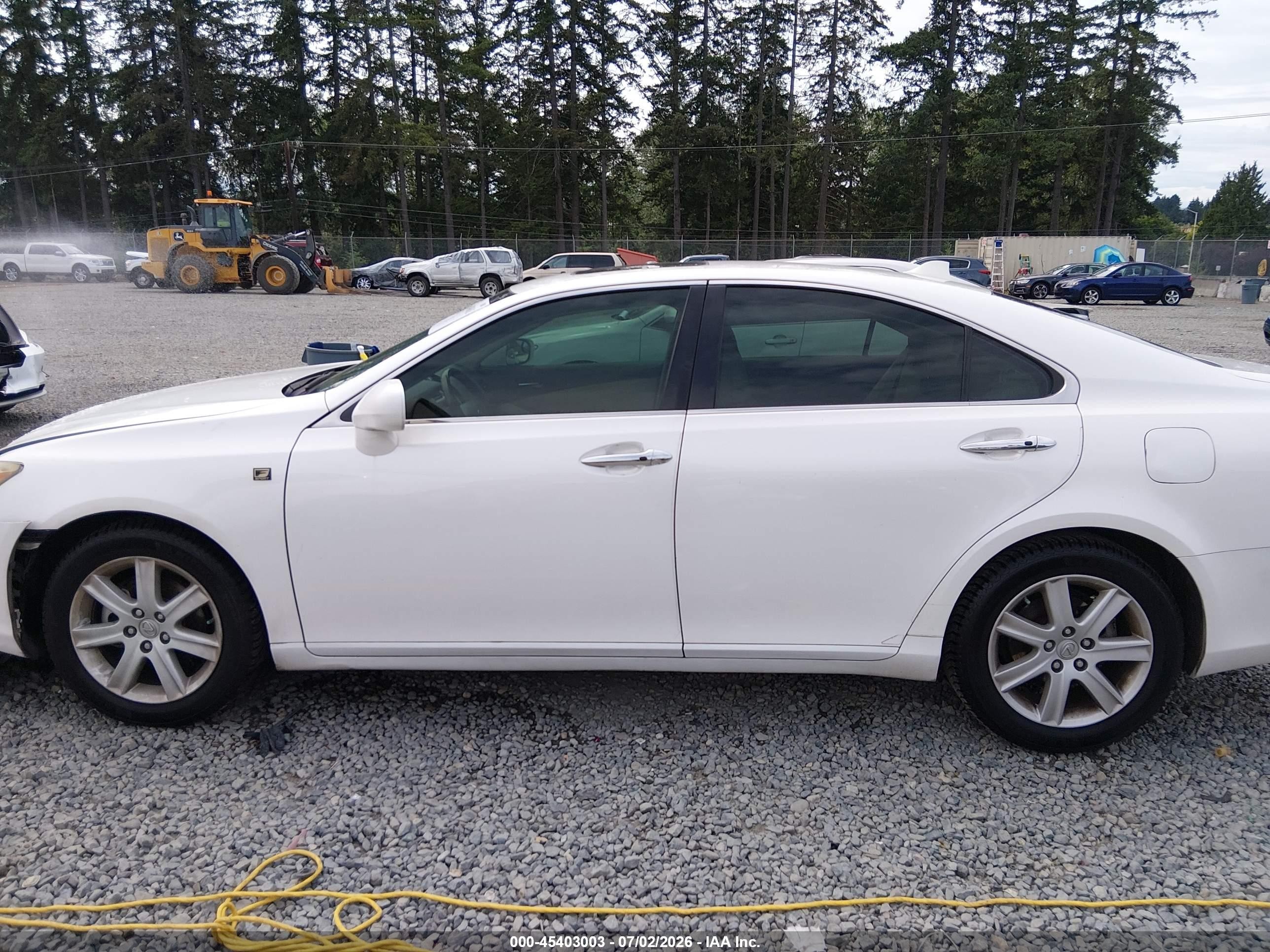 2008 Lexus Es 350   White vin: JTHBJ46G682217262