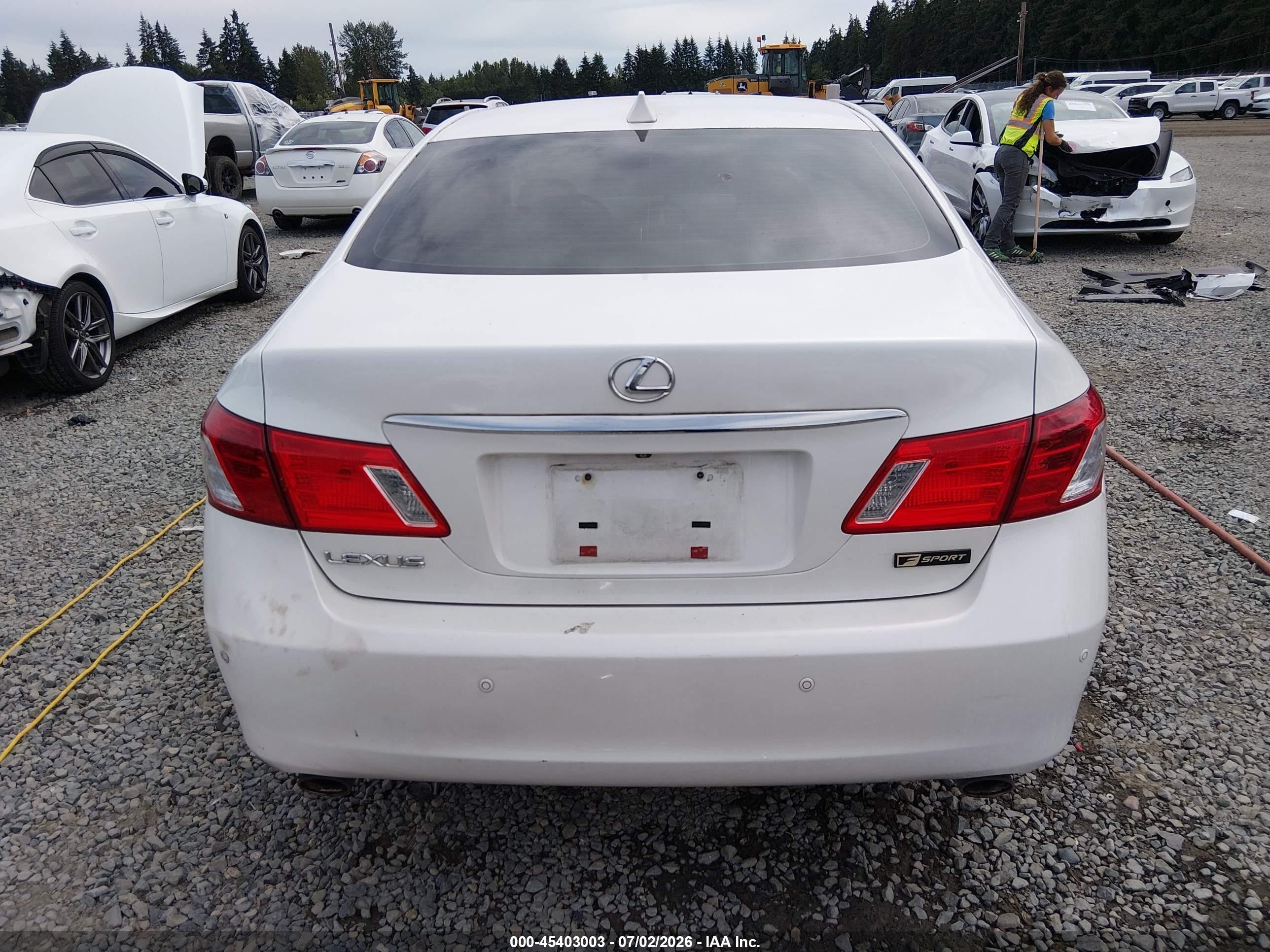 2008 Lexus Es 350   White vin: JTHBJ46G682217262