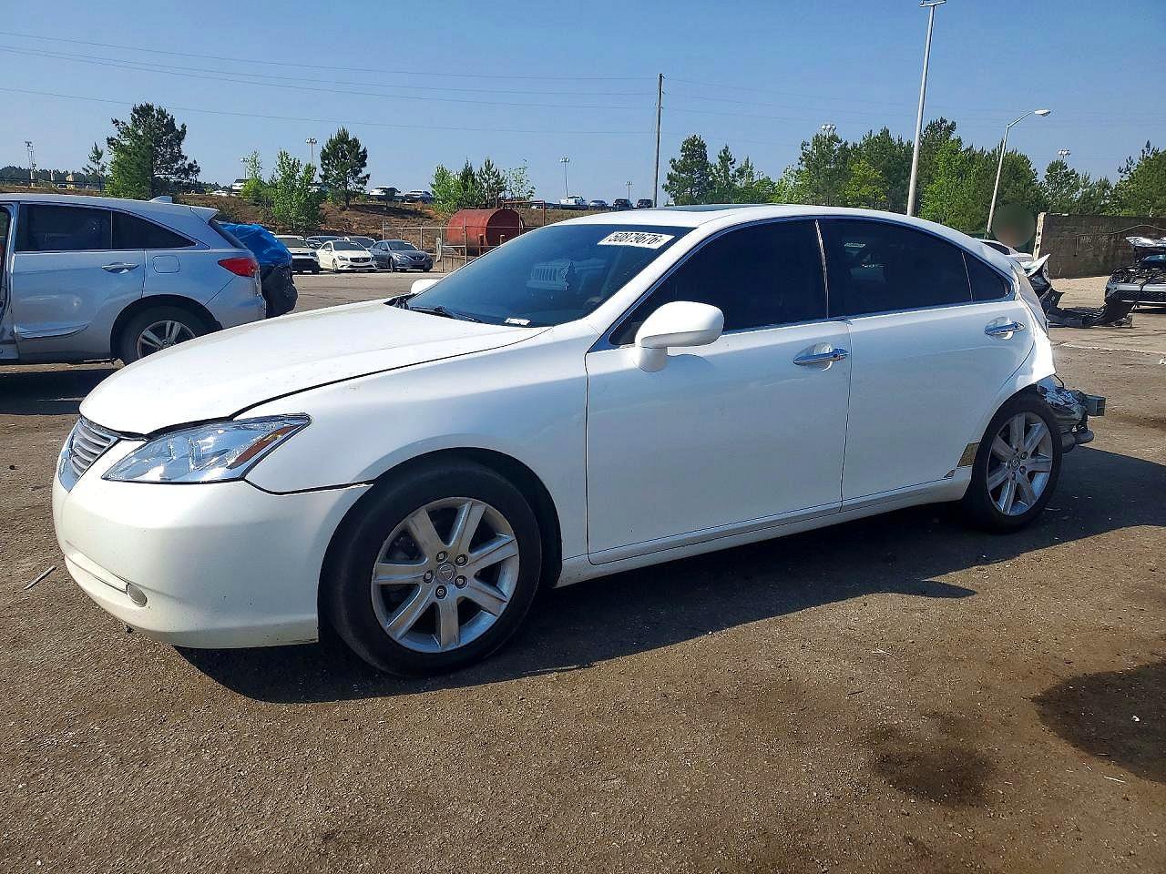 2008 Lexus Es 350 White vin: JTHBJ46G682227113