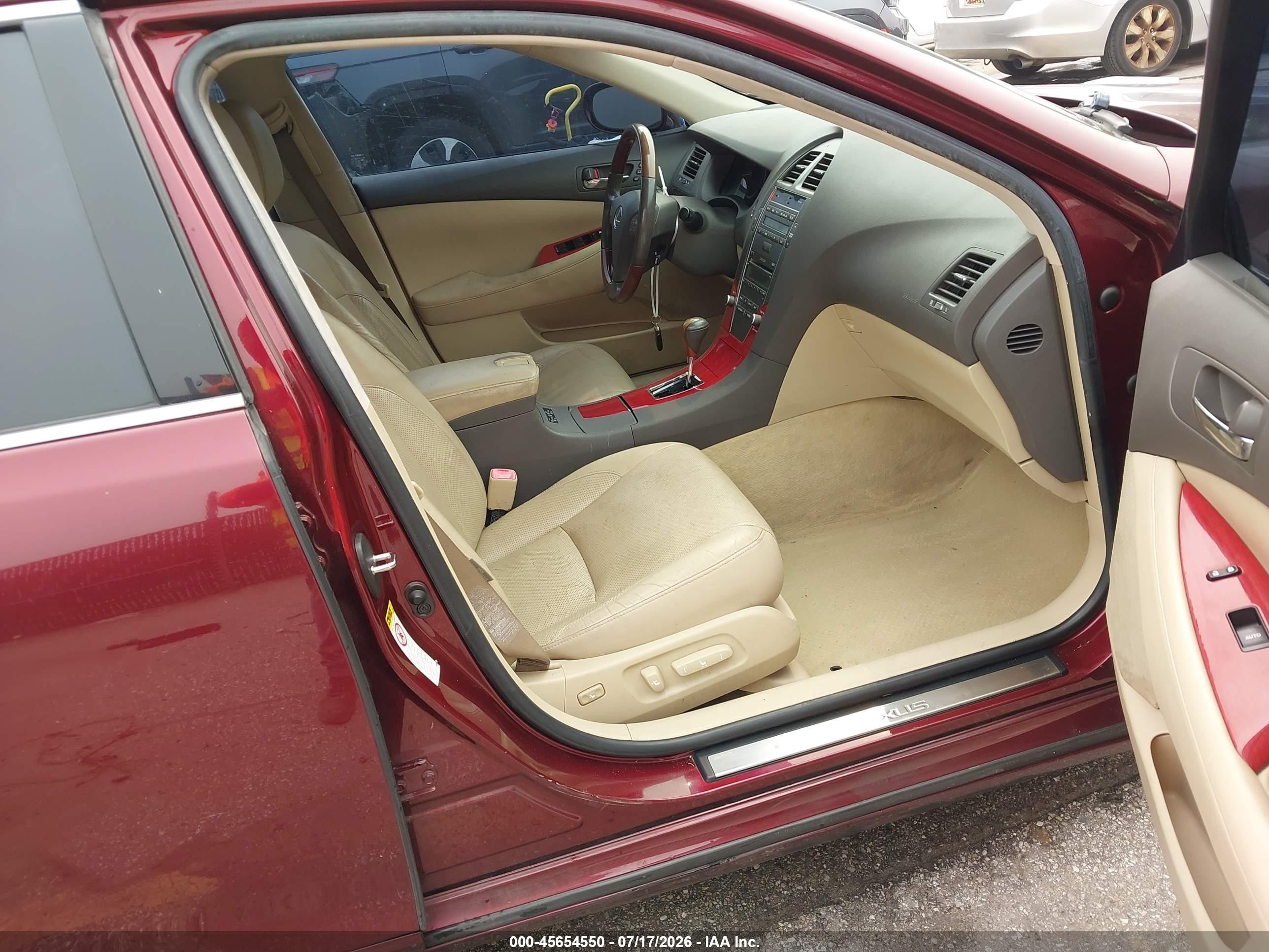 2008 Lexus Es 350   Красный vin: JTHBJ46G682231050