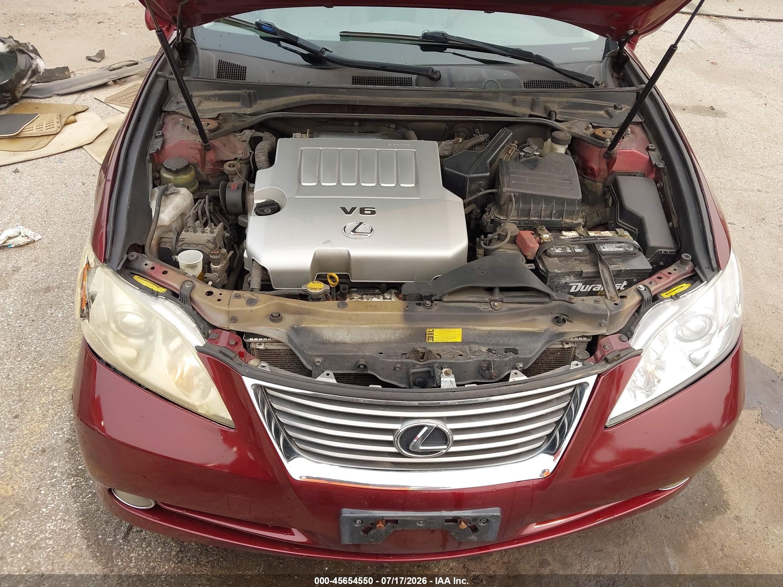 2008 Lexus Es 350   Красный vin: JTHBJ46G682231050
