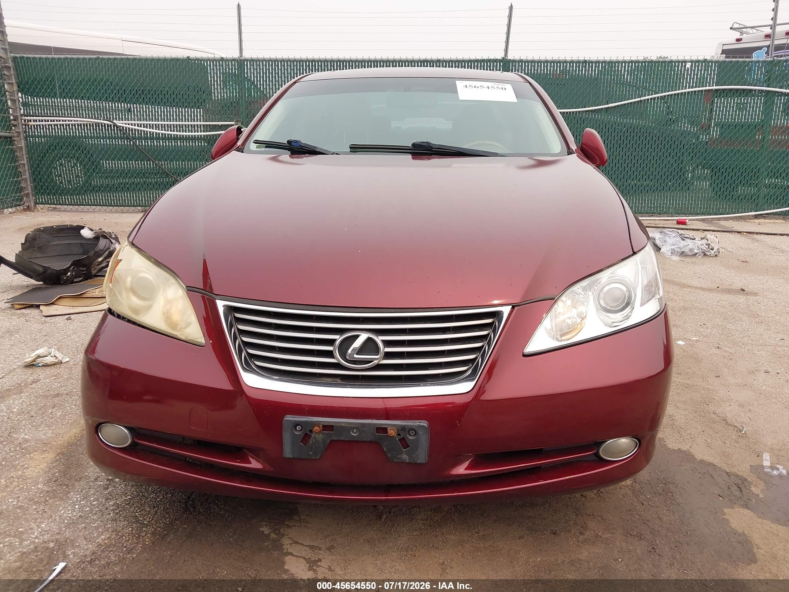 2008 Lexus Es 350   Красный vin: JTHBJ46G682231050