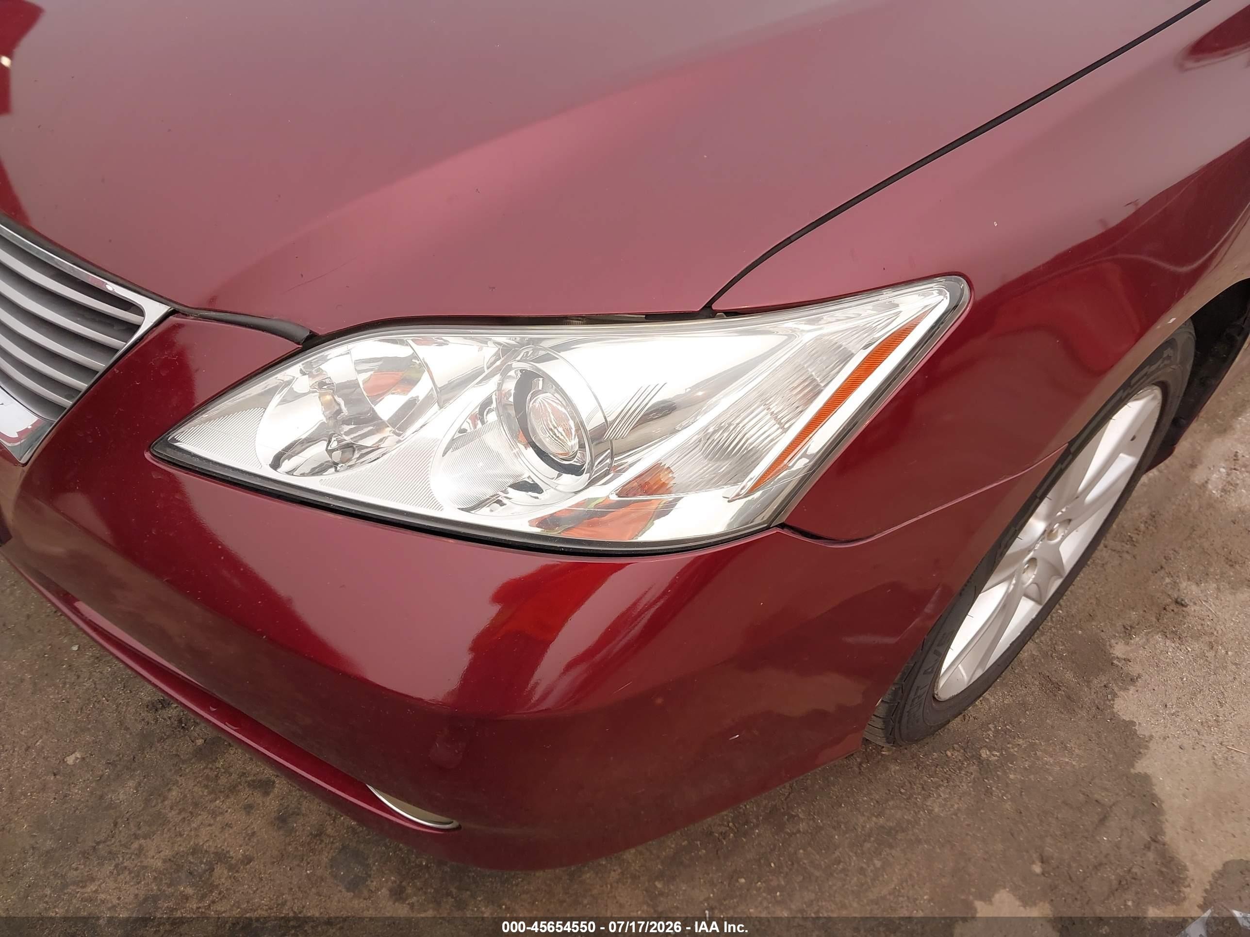2008 Lexus Es 350   Красный vin: JTHBJ46G682231050