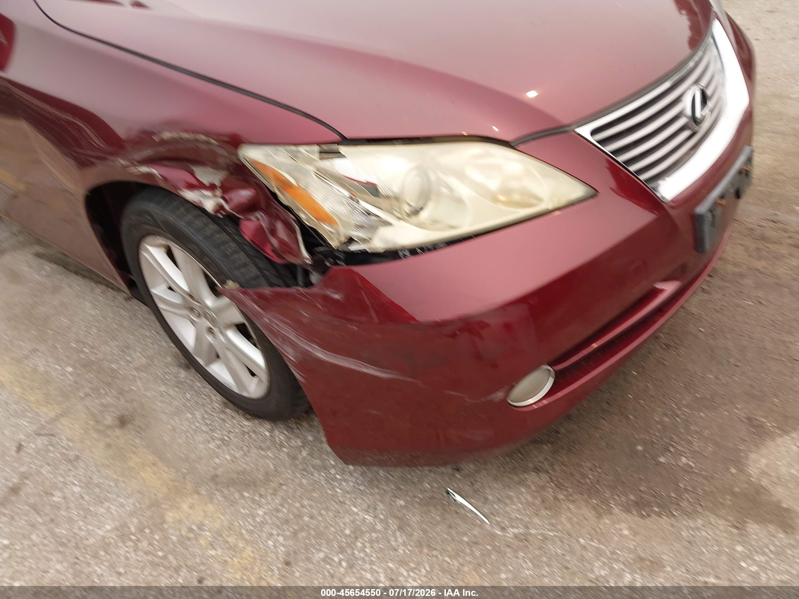 2008 Lexus Es 350   Красный vin: JTHBJ46G682231050