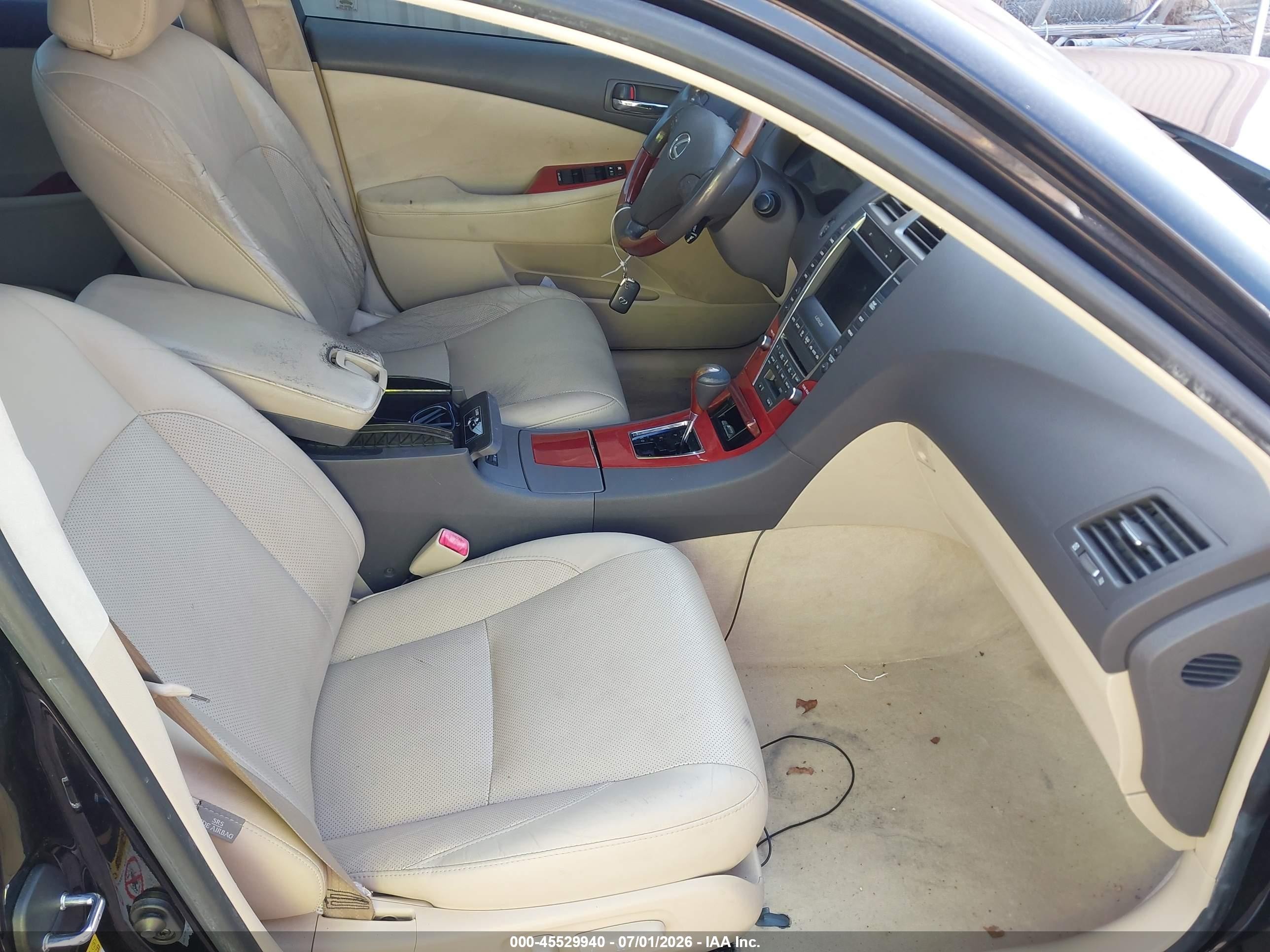 2008 Lexus Es 350   Black vin: JTHBJ46G682247491