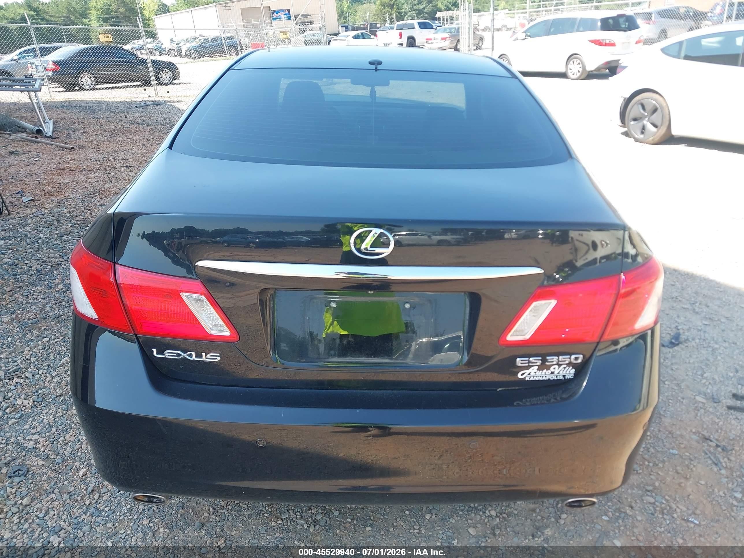 2008 Lexus Es 350   Black vin: JTHBJ46G682247491