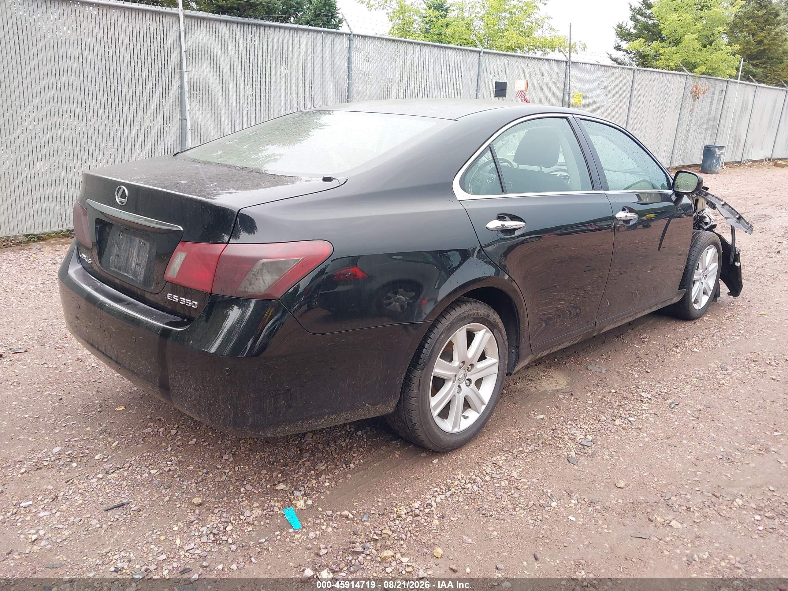 2008 Lexus Es 350 Black vin: JTHBJ46G682247734