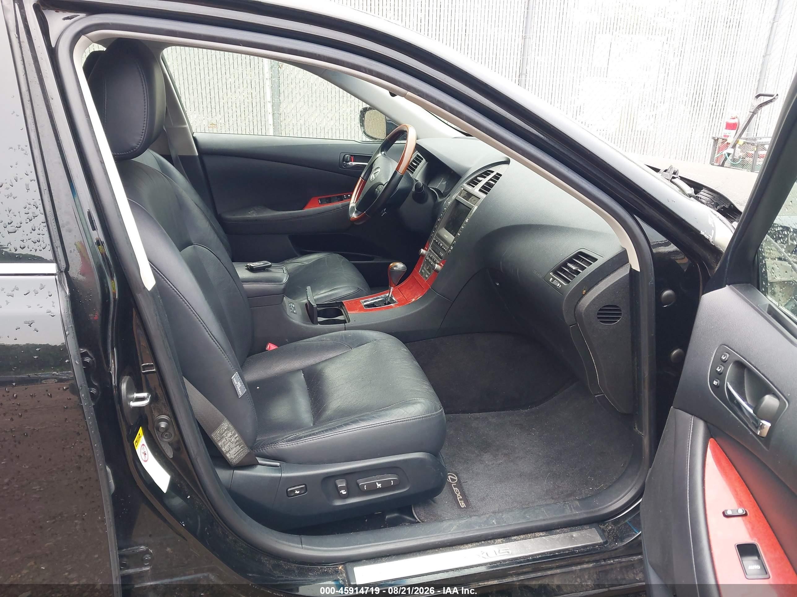 2008 Lexus Es 350 Black vin: JTHBJ46G682247734
