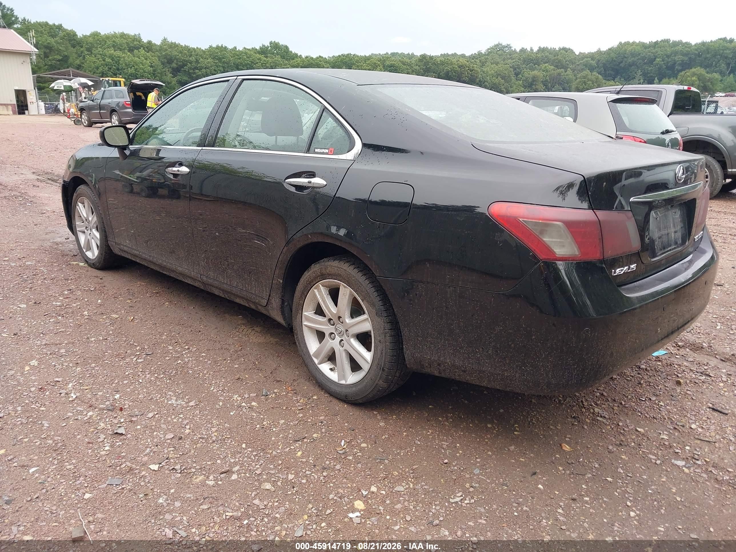 2008 Lexus Es 350 Black vin: JTHBJ46G682247734