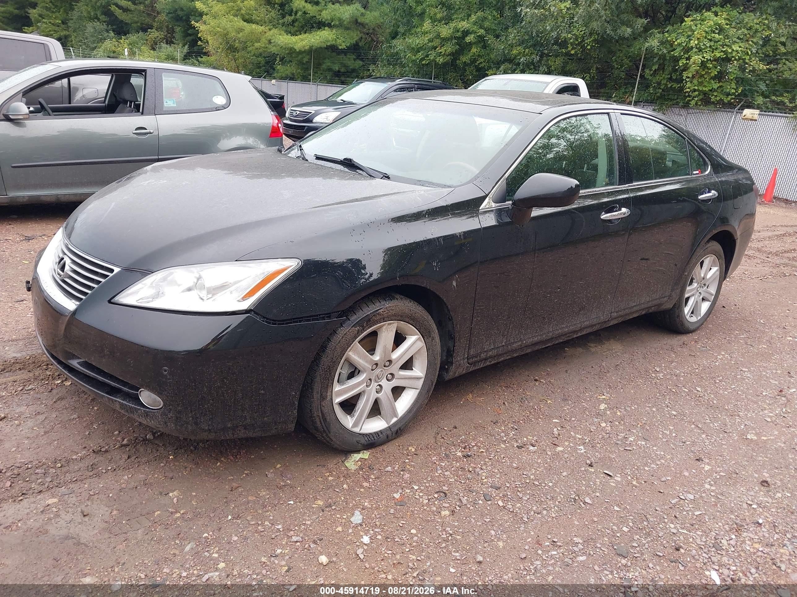 2008 Lexus Es 350 Black vin: JTHBJ46G682247734