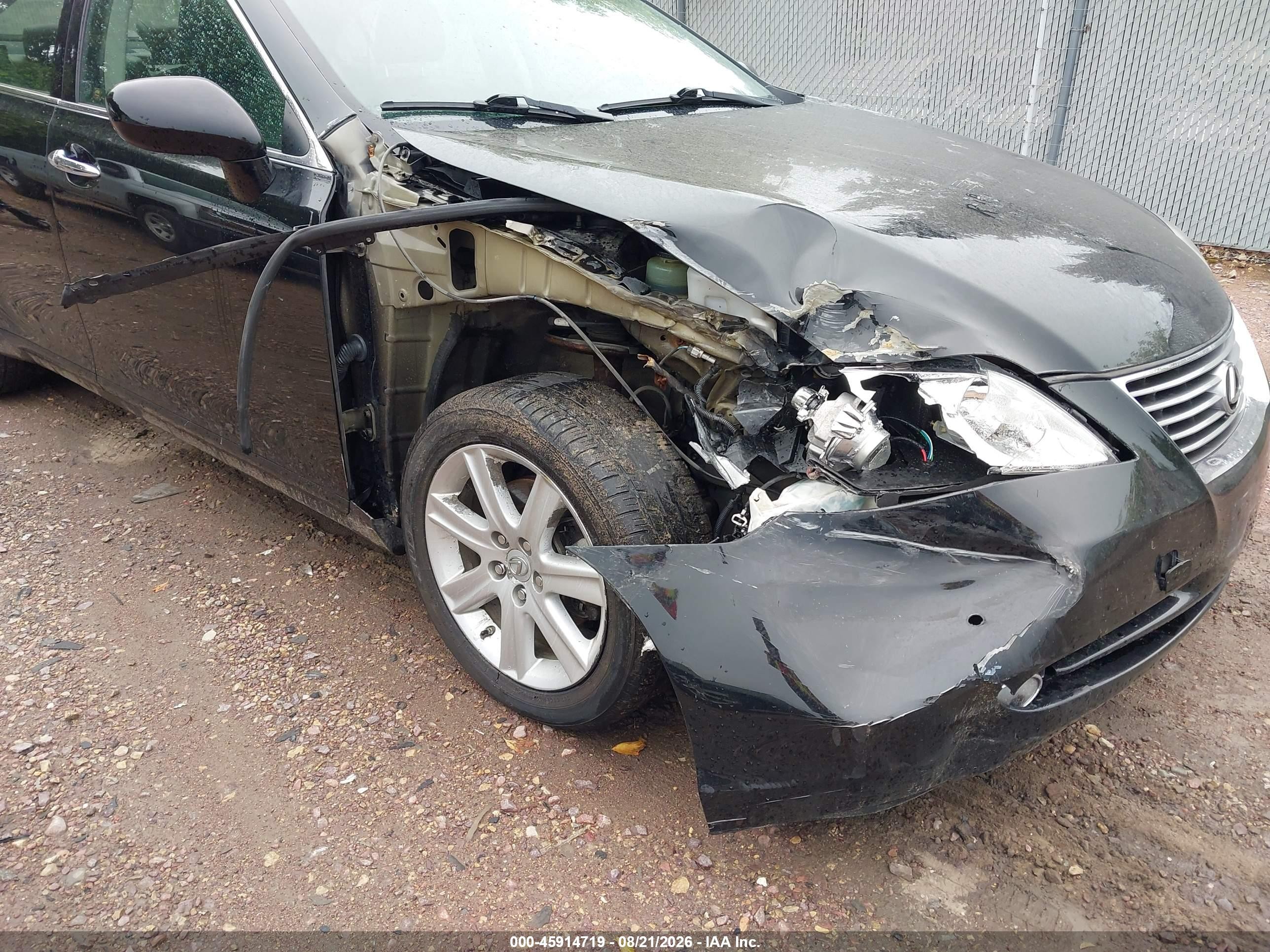 2008 Lexus Es 350 Black vin: JTHBJ46G682247734