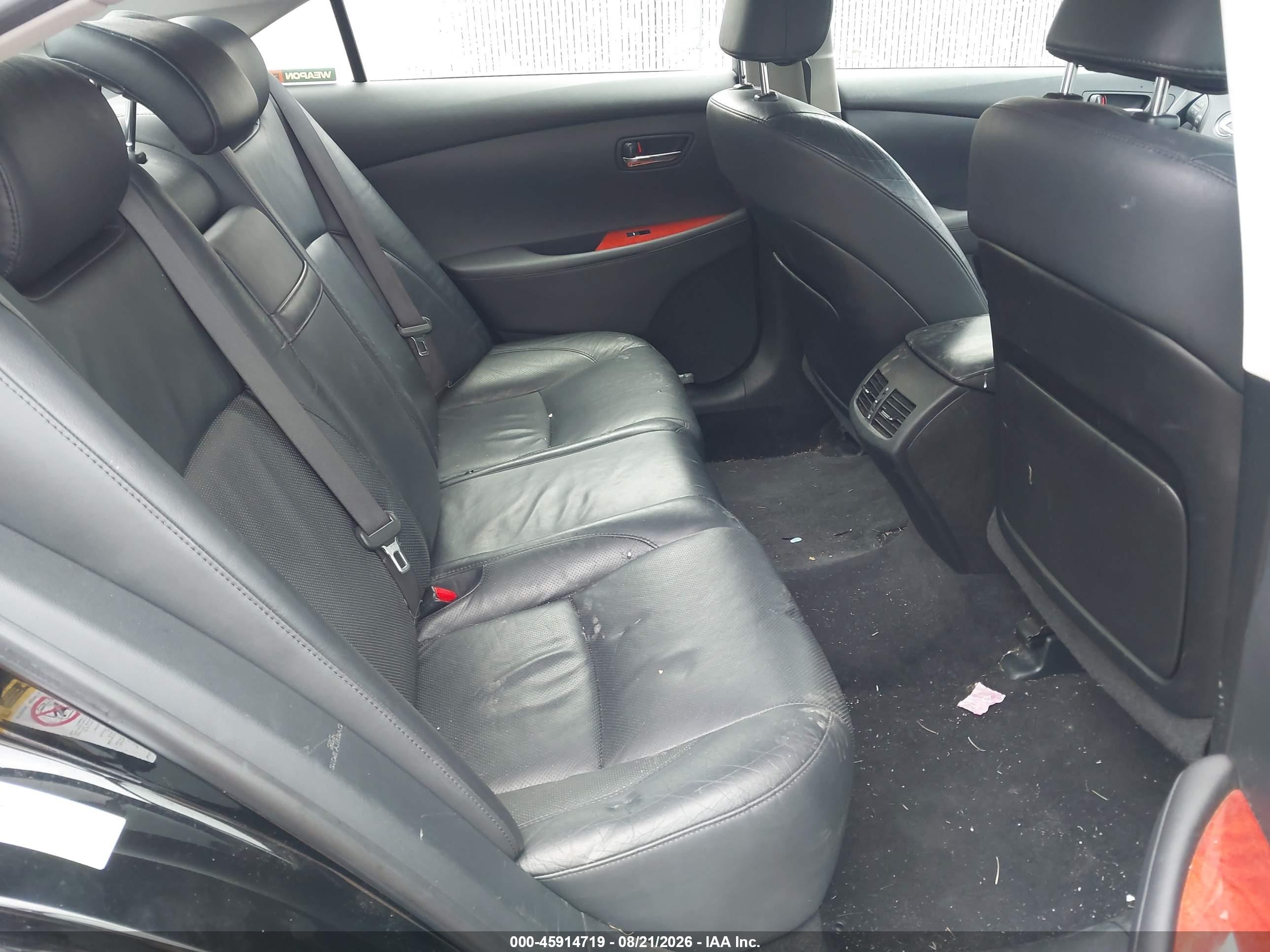 2008 Lexus Es 350 Black vin: JTHBJ46G682247734